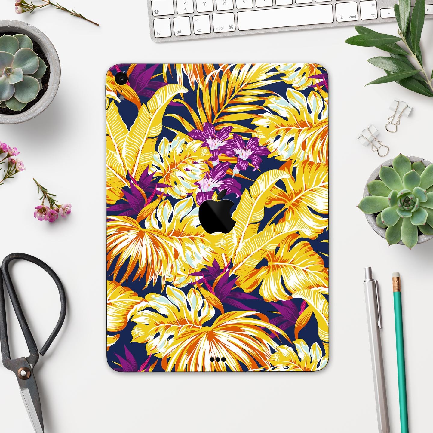 S17 colorway4 Full Body Skin Decal for Apple iPad Pro 12.9", showcasing premium 3M materials and vibrant design.