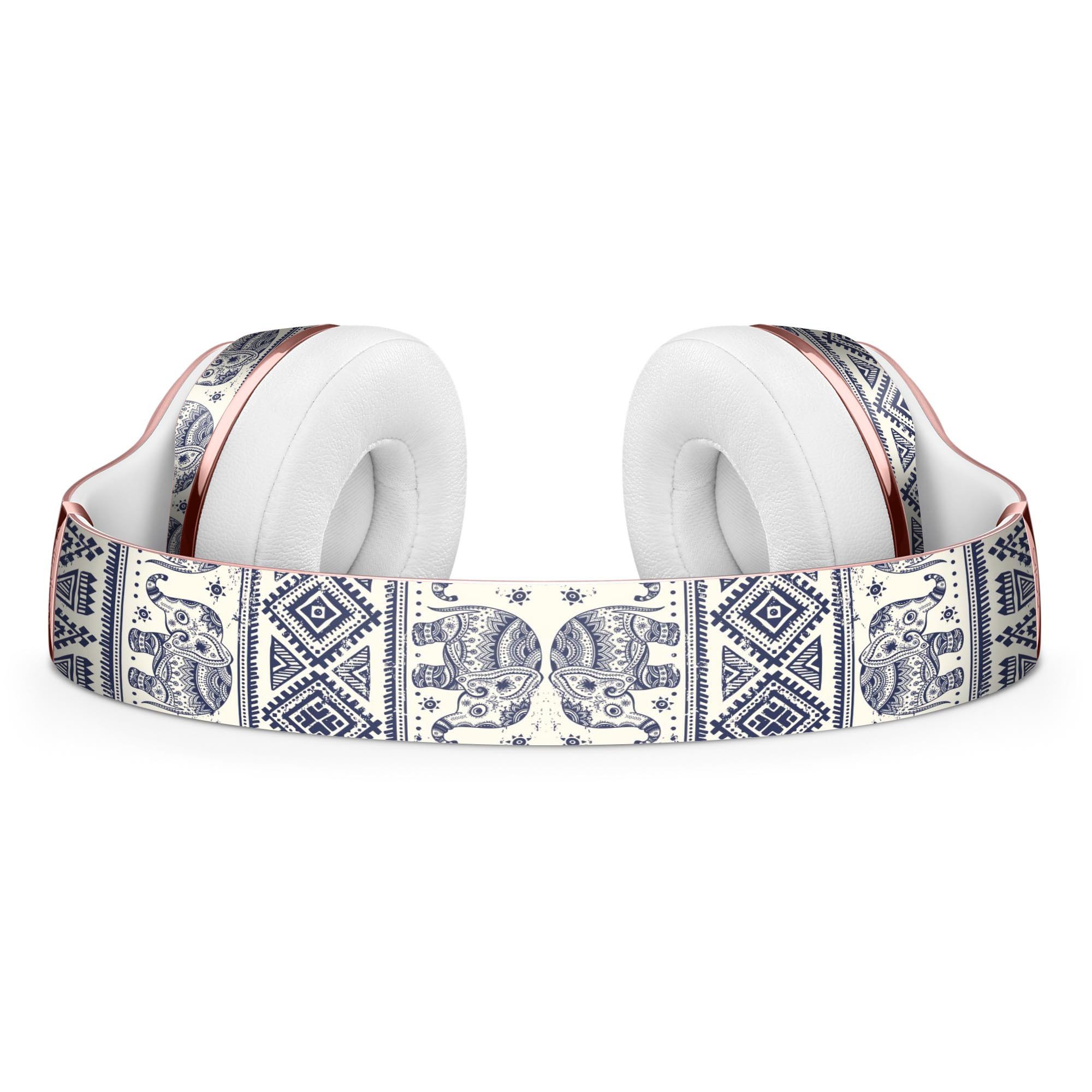 Sacred Elephant Pattern Full-Body Skin Kit for Beats by Dre Solo 3, showcasing vibrant colors and intricate design.