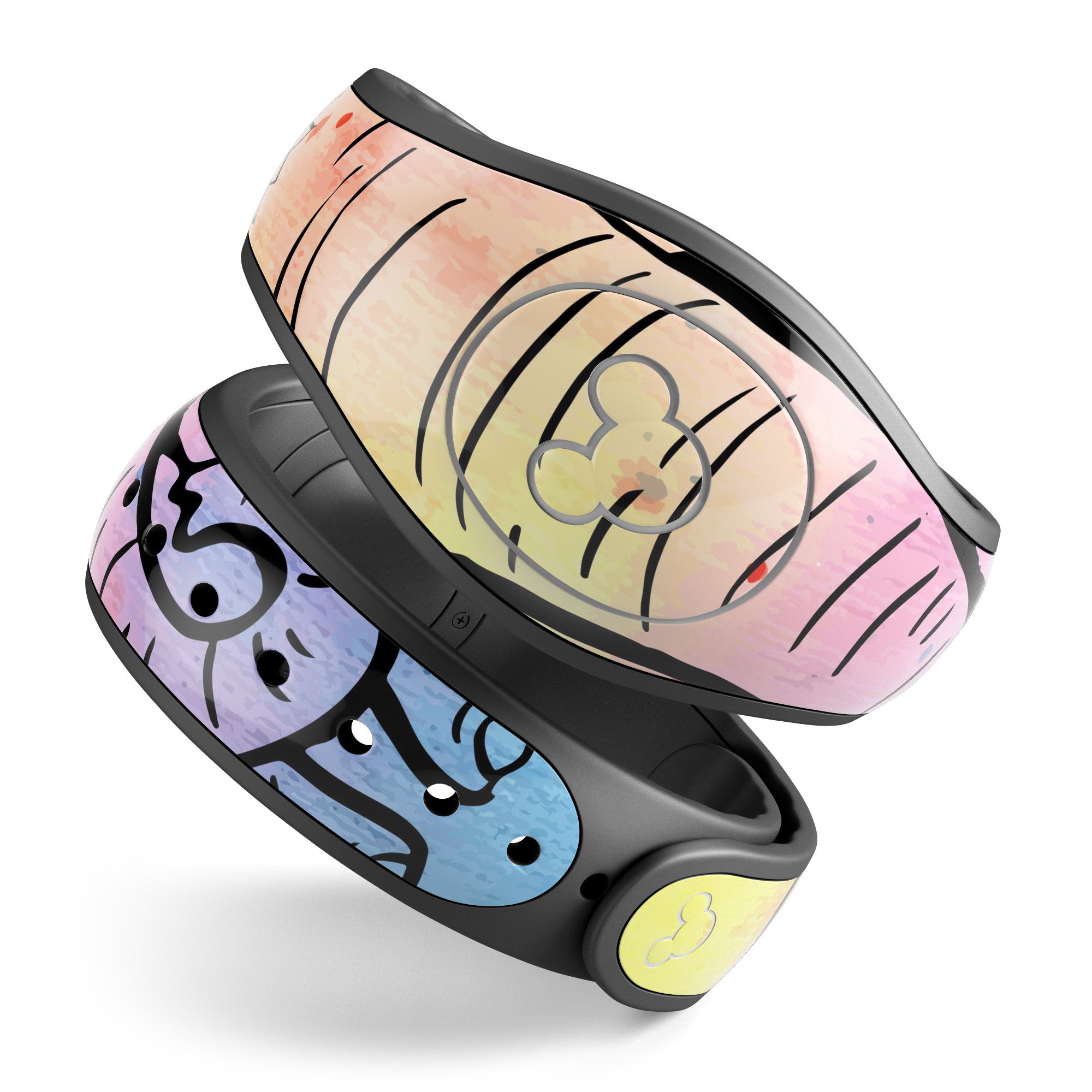 Sacred Elephant Watercolor decal skin wrap kit for Disney Magic Band, showcasing vibrant colors and intricate design.