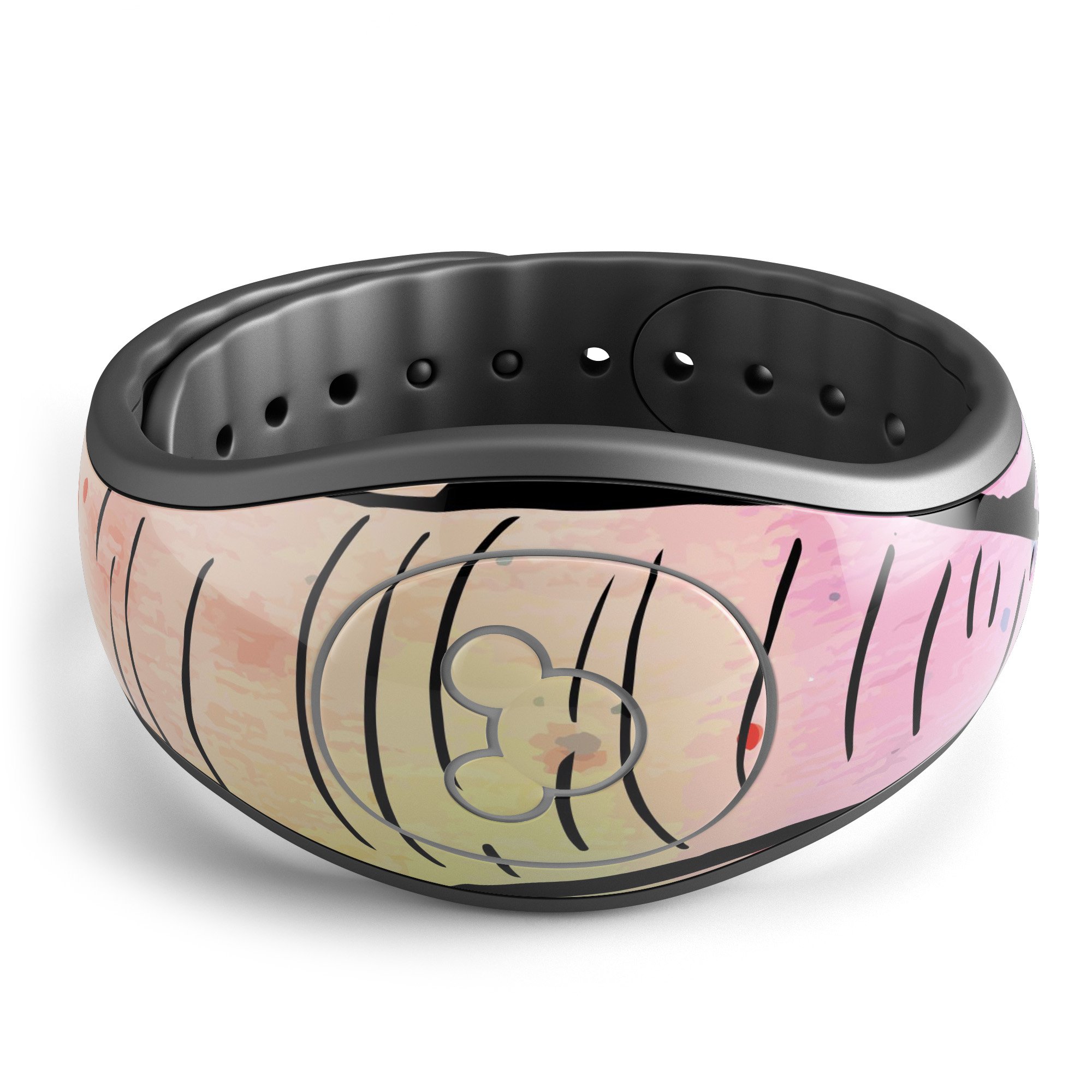 Sacred Elephant Watercolor decal skin wrap kit for Disney Magic Band, showcasing vibrant colors and intricate design.