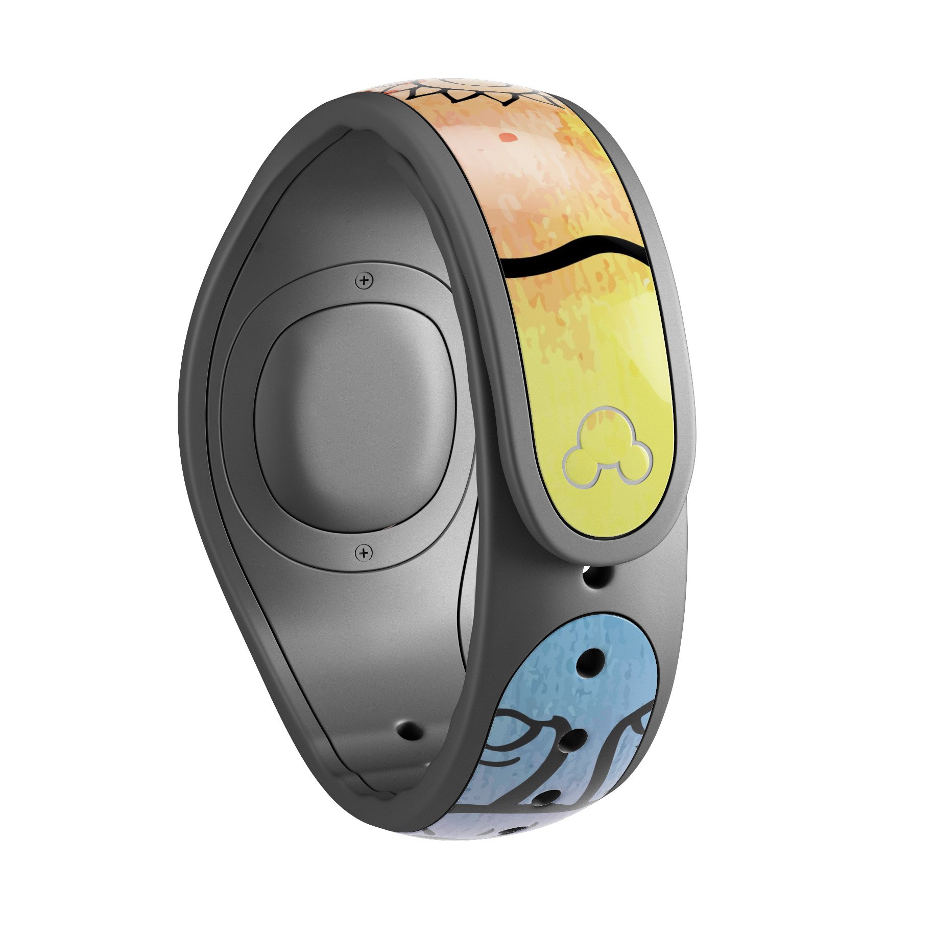 Sacred Elephant Watercolor decal skin wrap kit for Disney Magic Band, showcasing vibrant colors and intricate design.