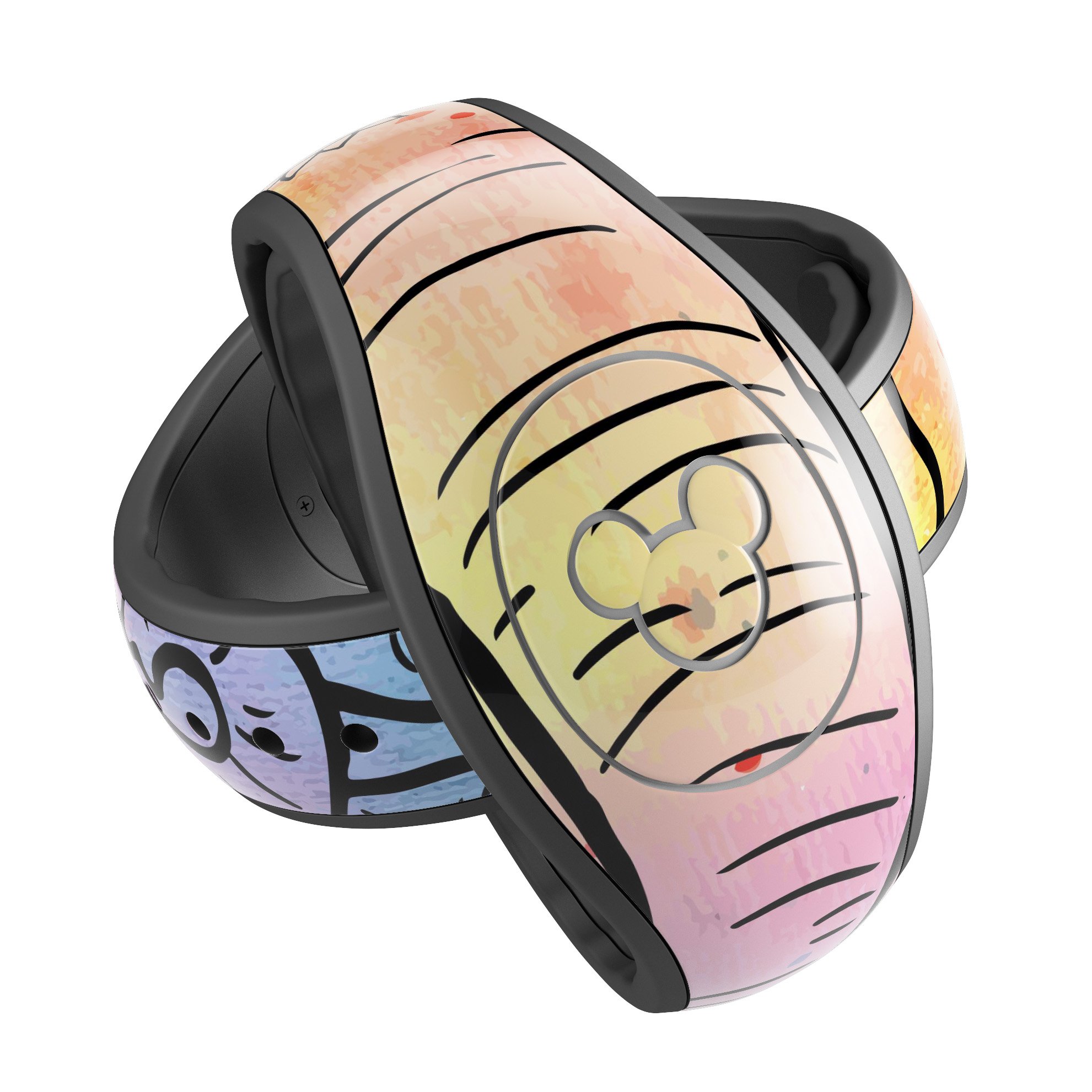 Sacred Elephant Watercolor decal skin wrap kit for Disney Magic Band, showcasing vibrant colors and intricate design.