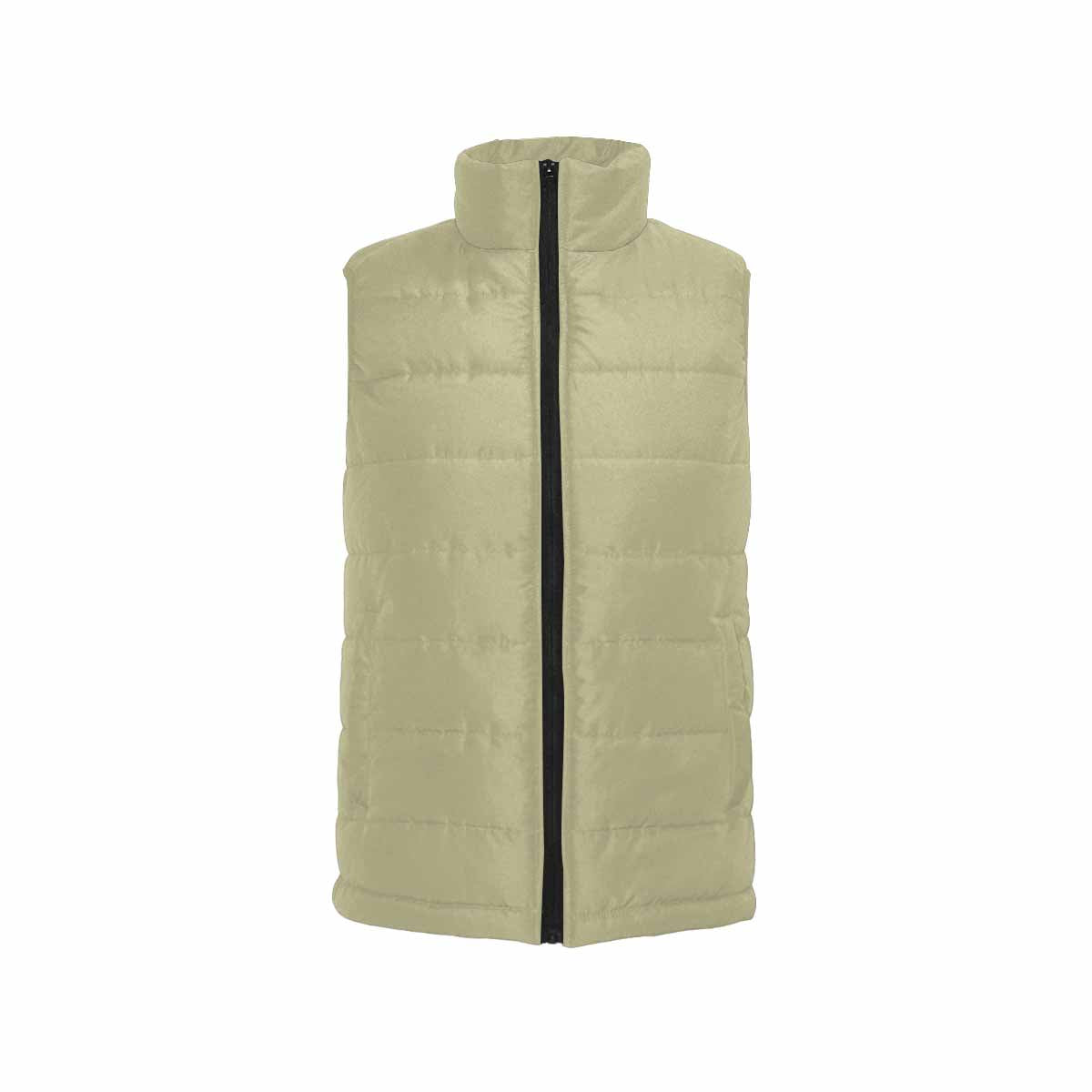 Sage Green Men's Padded Vest featuring a quilted design and zipper closure, perfect for layering in cooler weather.