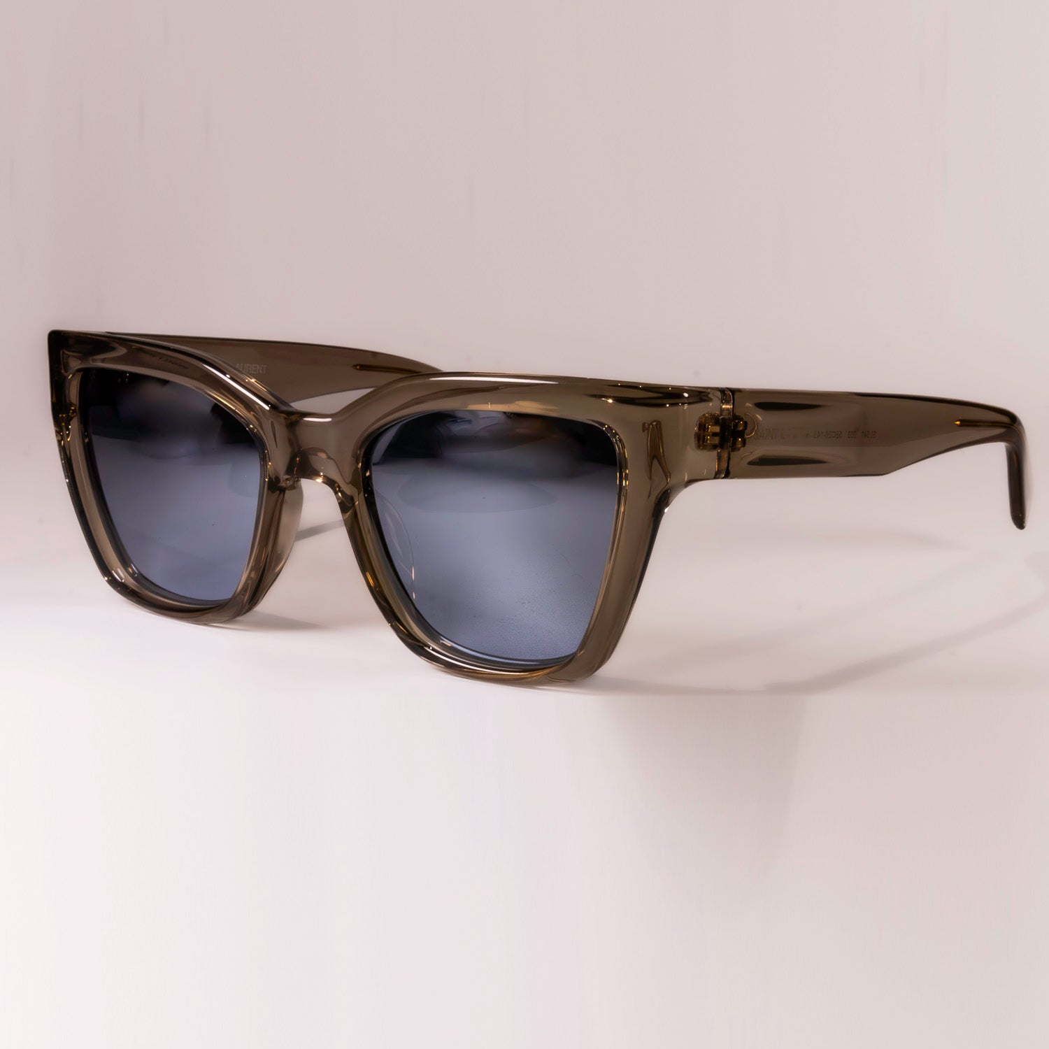 Saint Laurent Sunglasses SL-641 featuring a square black acetate frame and black lenses with logo engraving.