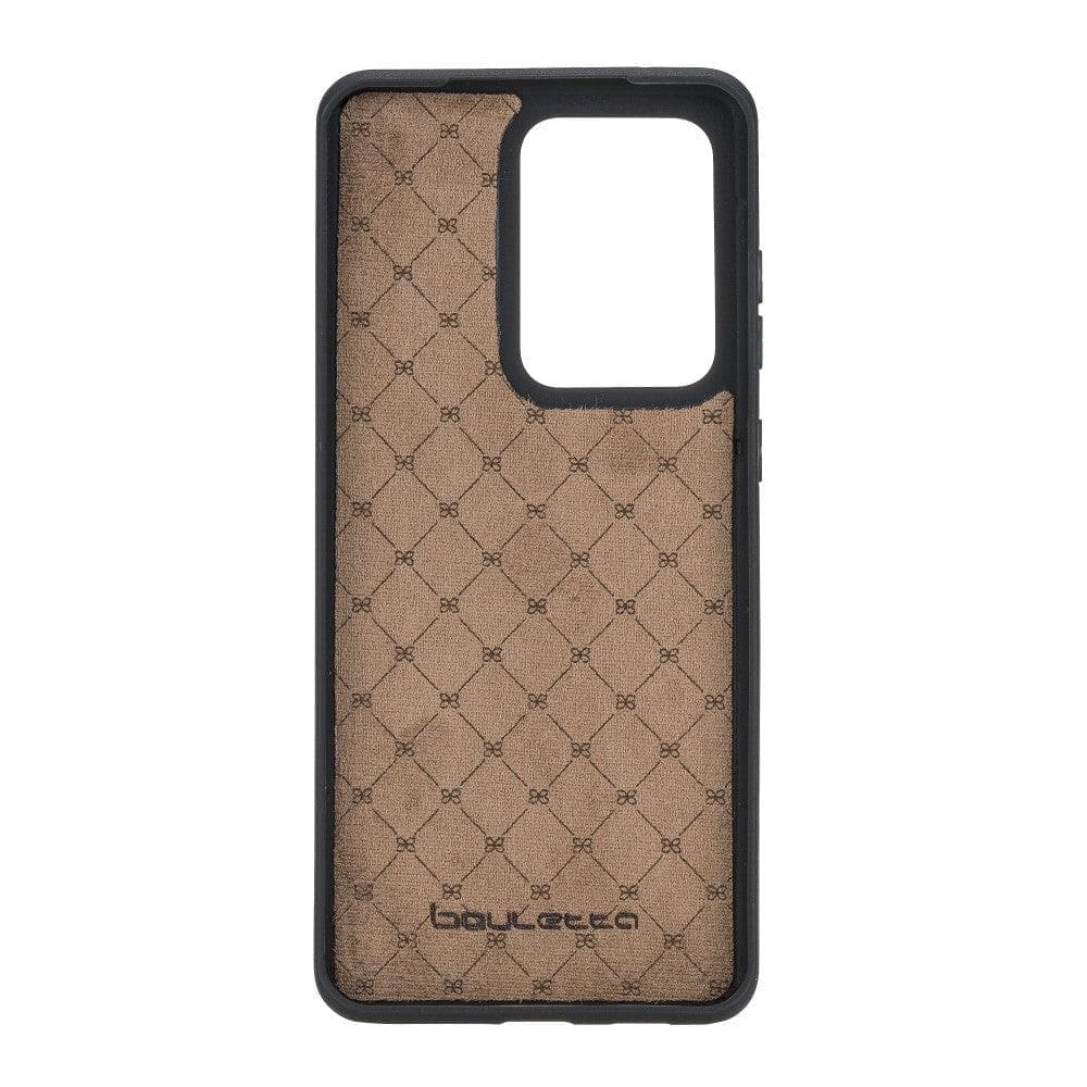 Samsung Galaxy S20 Series Leather Flexible Back Cover with Card, showcasing its elegant design and card slots.