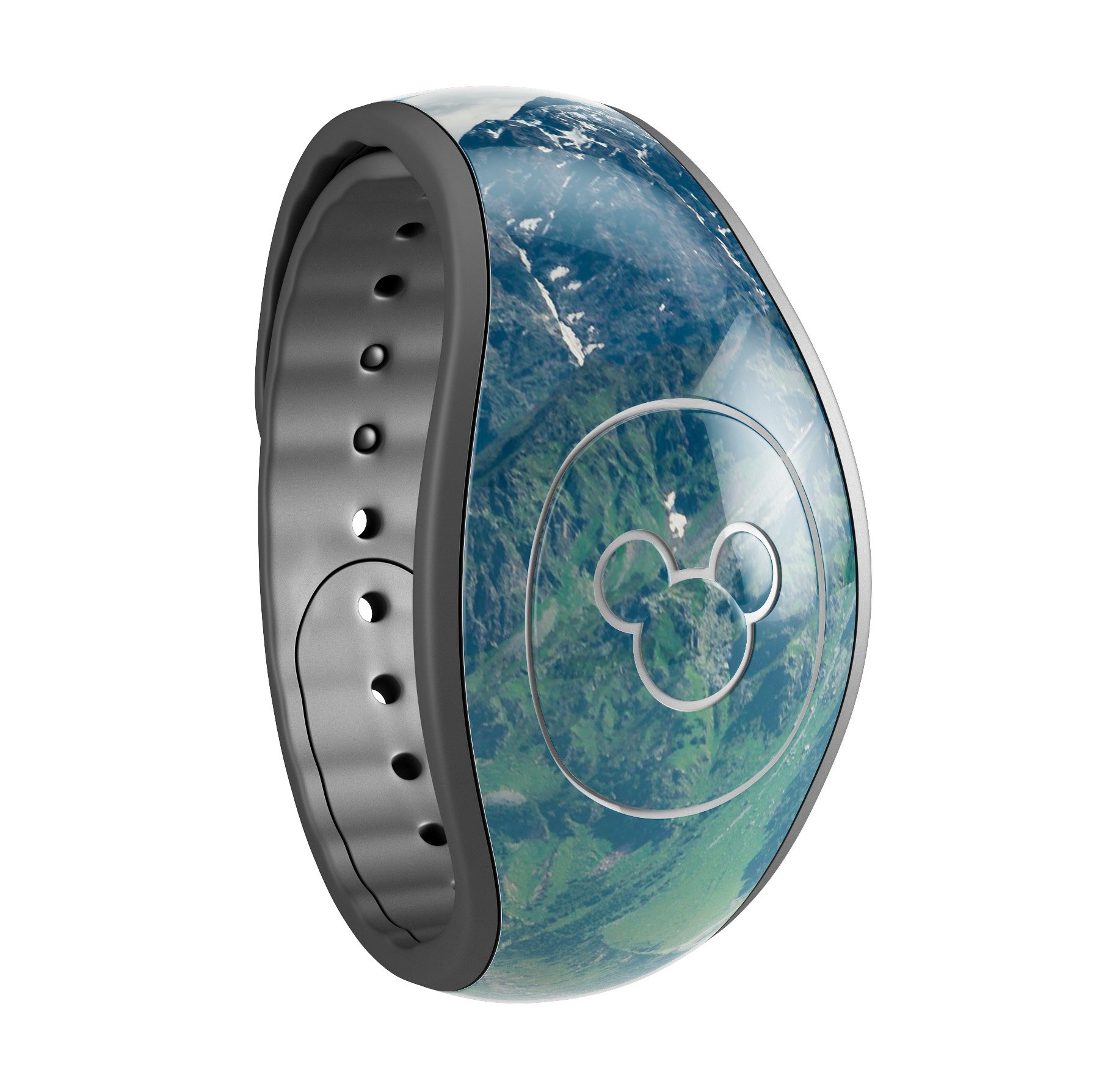 Scenic Mountaintops decal skin wrap kit for Disney Magic Band, showcasing vibrant mountain designs and high-quality finish.