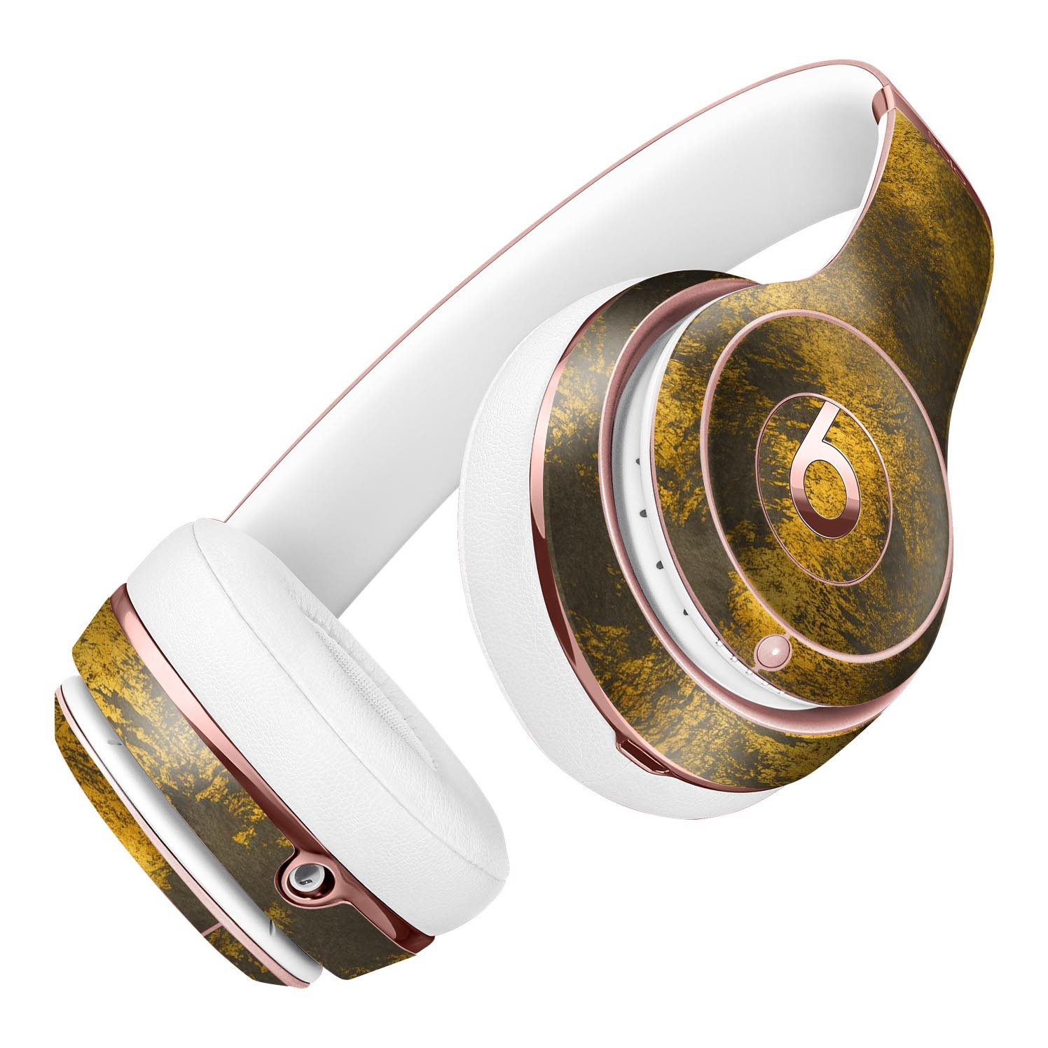 Scratched Gold Standard V1 Full-Body Skin Kit for Beats by Dre Solo 3 Wireless Headphones, showcasing a stylish gold design.