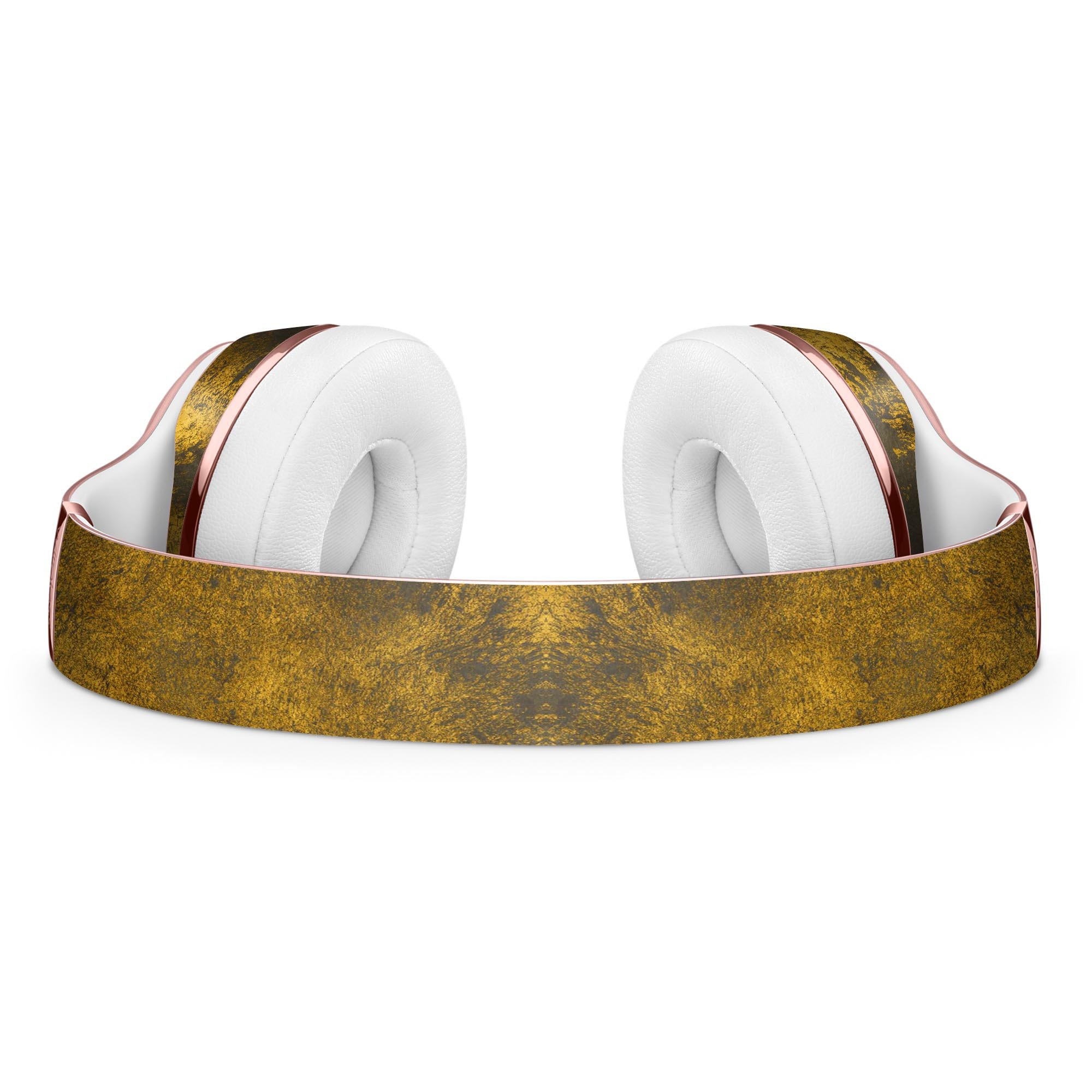 Scratched Gold Standard V1 Full-Body Skin Kit for Beats by Dre Solo 3 Wireless Headphones, showcasing a stylish gold design.