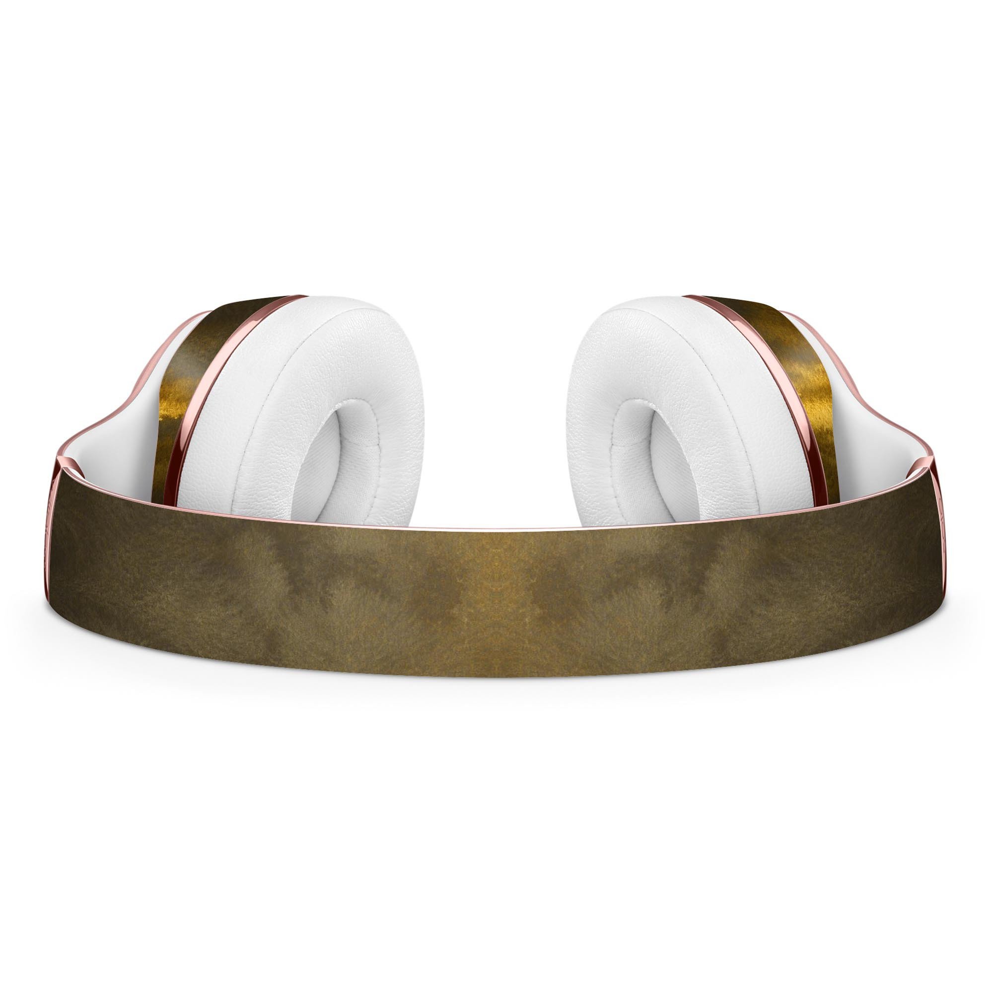 Scratched Golden Surface Full-Body Skin Kit for Beats by Dre Solo 3 Wireless Headphones, showcasing a stylish design and premium vinyl material.