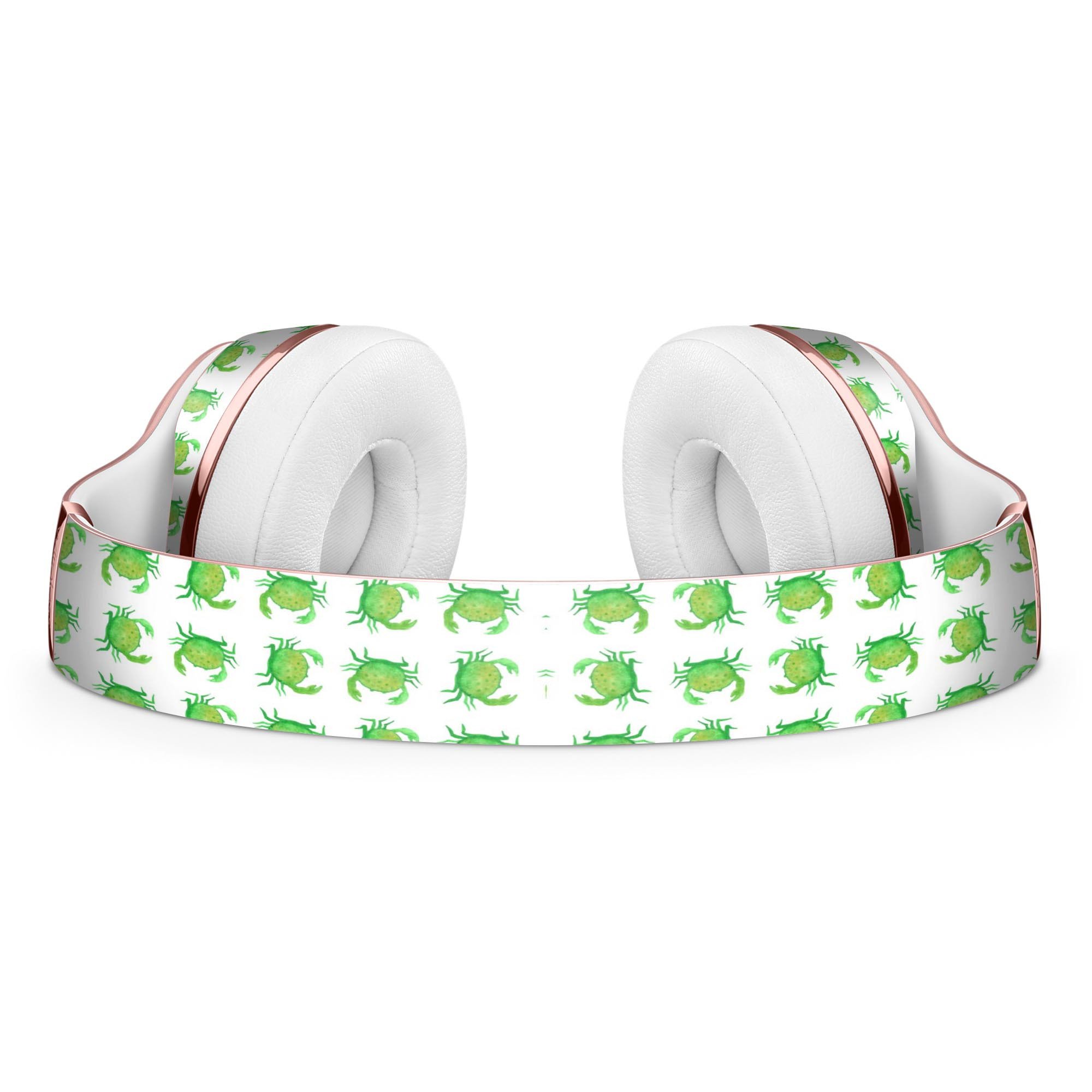 Seamless Green Crab WaterColor Full-Body Skin Kit for Beats by Dre, showcasing vibrant design and precise fit.