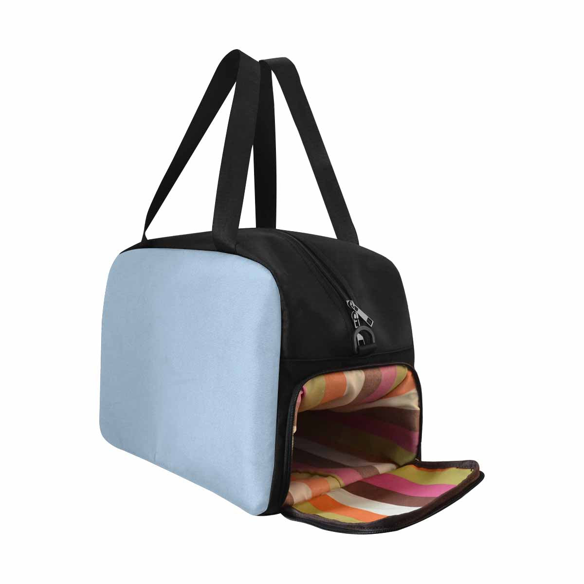 Serenity Blue Tote and Crossbody Travel Bag made from durable nylon, featuring spacious compartments and adjustable strap.