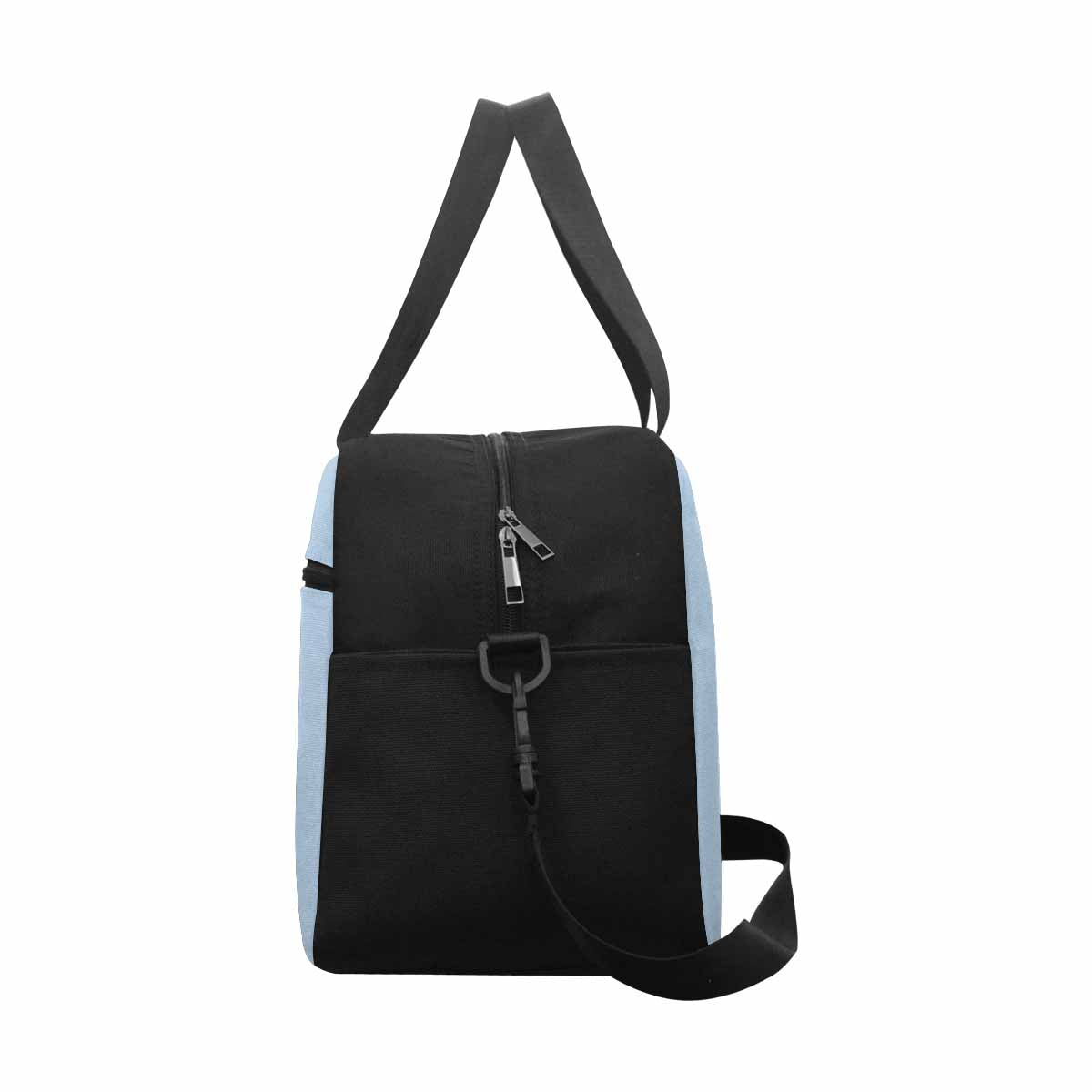 Serenity Blue Tote and Crossbody Travel Bag made from durable nylon, featuring spacious compartments and adjustable strap.