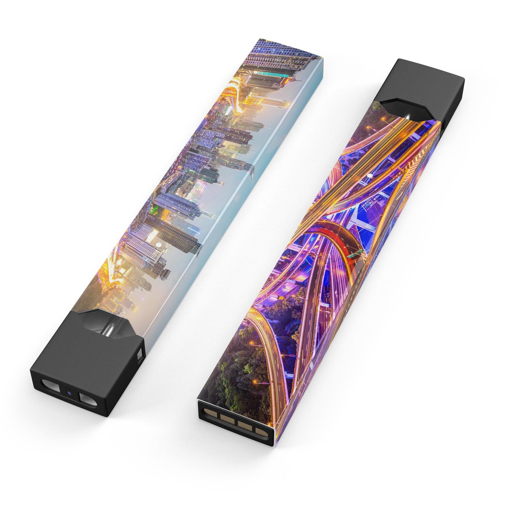 Shanghia City Life Premium Decal Skin-Wrap Sticker for JUUL device, showcasing vibrant design and protective features.