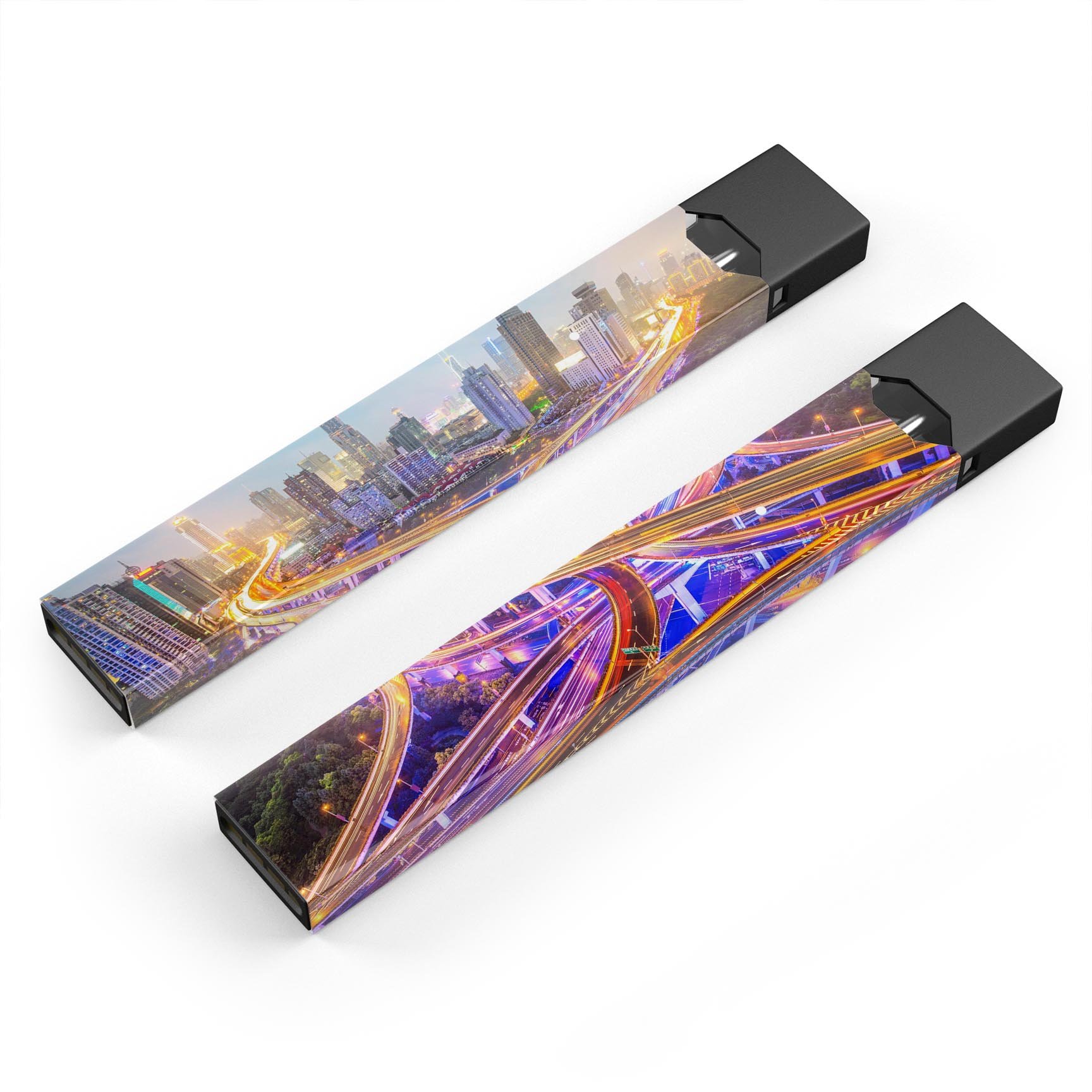 Shanghia City Life Premium Decal Skin-Wrap Sticker for JUUL device, showcasing vibrant design and protective features.