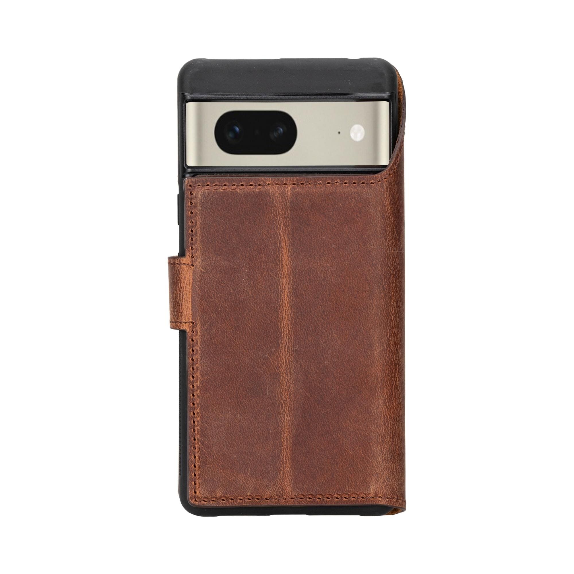 Sheridan Leather Detachable Wallet for Google Pixel 4XL & 4, showcasing its elegant design, card slots, and magnetic closure.