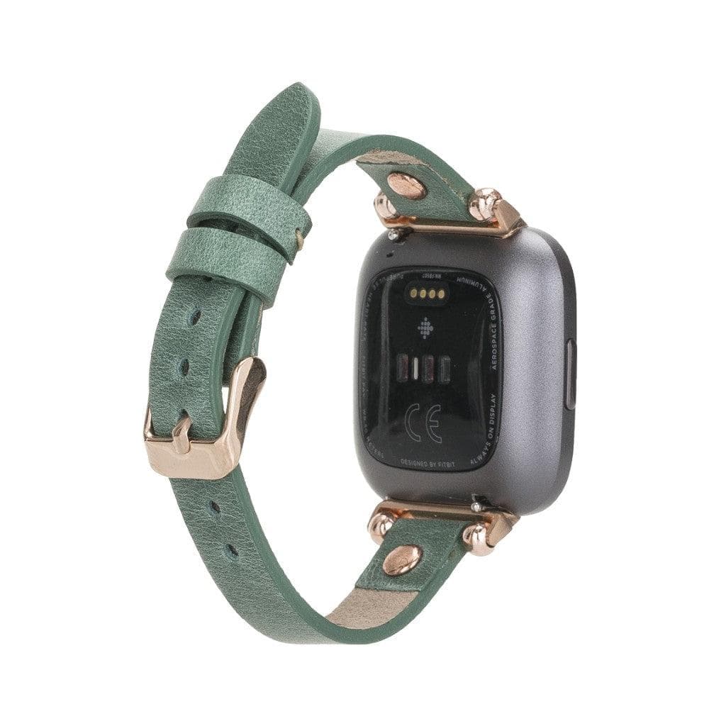 Shibden Ferro Apple Watch Leather Watch Strap in premium full-grain leather with stainless steel buckle, showcasing personalization options.