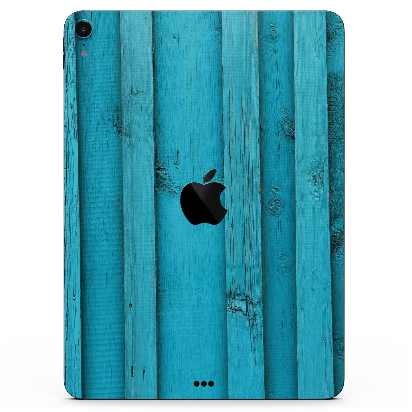 Signature Blue Wood Planks skin decal for Apple iPad, showcasing a stylish wood design with premium finish.