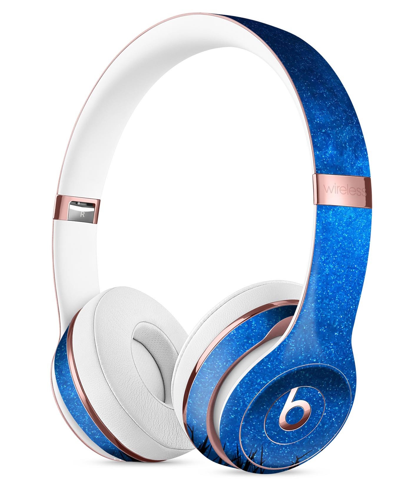 Silhouette Night Sky Full-Body Skin Kit for Beats by Dre Solo 3, showcasing a stylish design that fits perfectly on headphones.