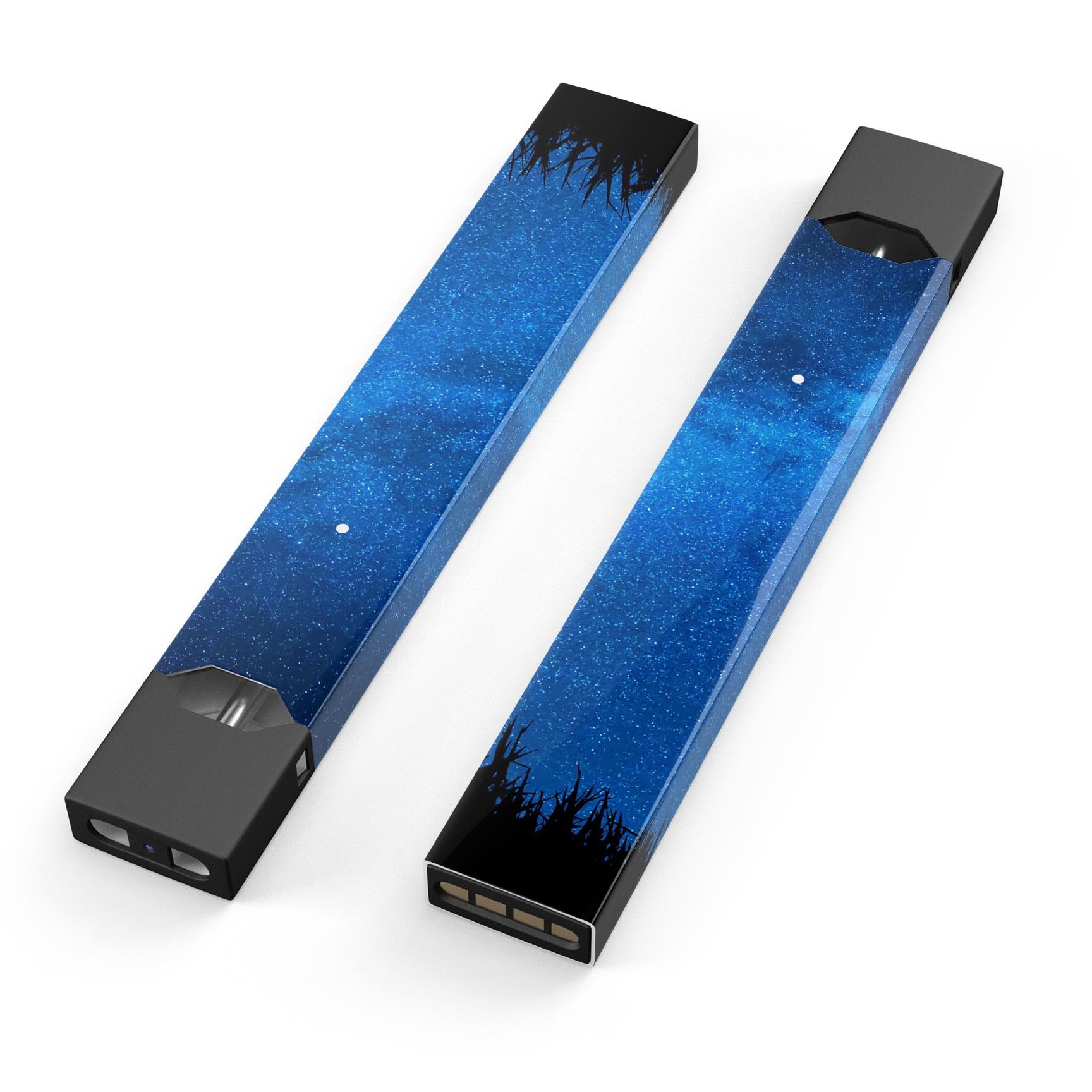 Silhouette Night Sky premium decal skin-wrap sticker for JUUL device, showcasing a starry night design with a smooth finish.