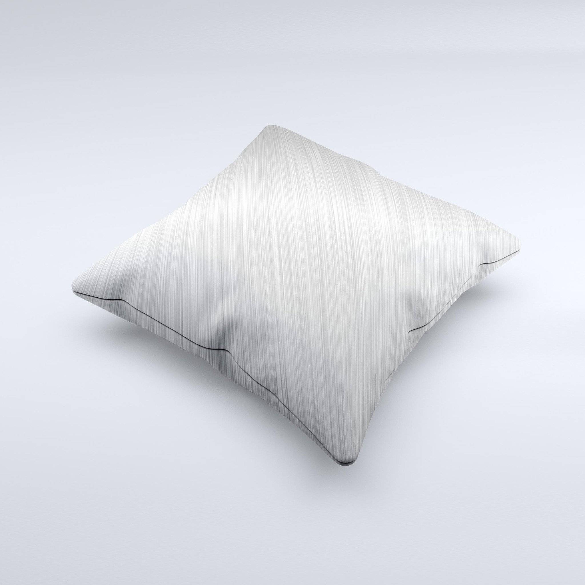 A beautifully handcrafted Silver Brushed Aluminum Surface Ink-Fuzed Decorative Throw Pillow showcasing unique graphics and high-quality fabric.