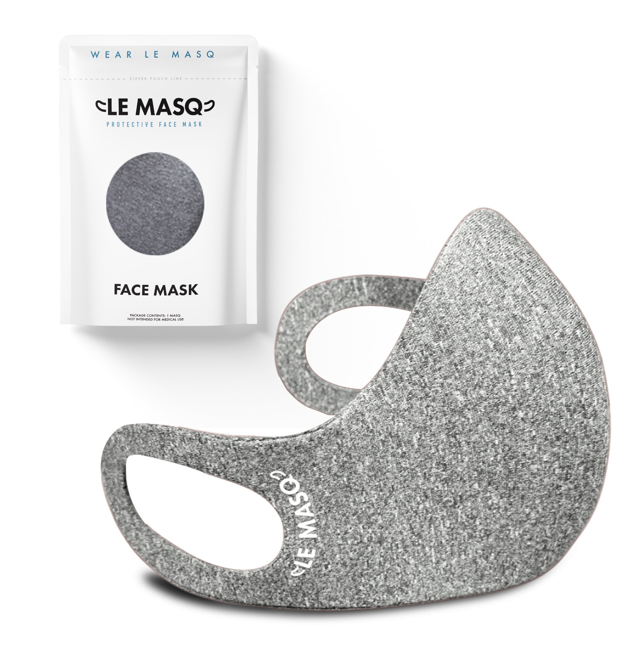 Silver Ninja MASQ face masks in a sleek black design, showcasing their silky texture and seamless construction.