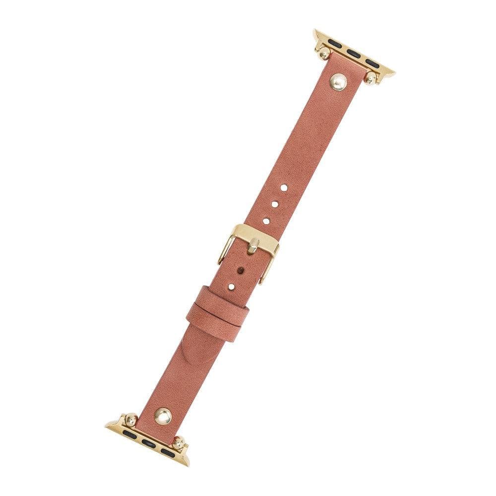 Sizergh Ferro Leather Watch Strap for Apple Watch, showcasing premium full-grain leather and stainless steel buckle.