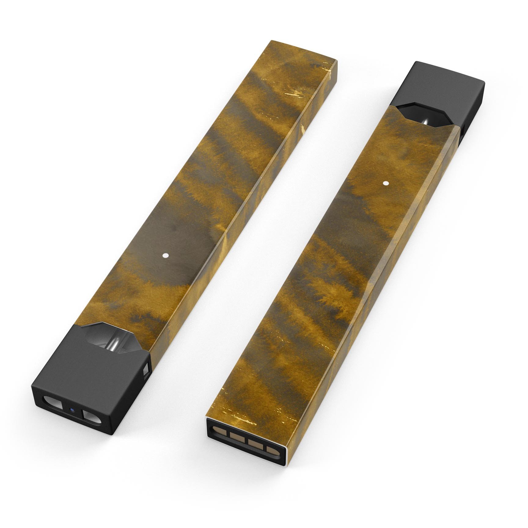 Slanted Golden Ridges premium decal skin-wrap sticker for JUUL vaping device, showcasing a stylish golden design.