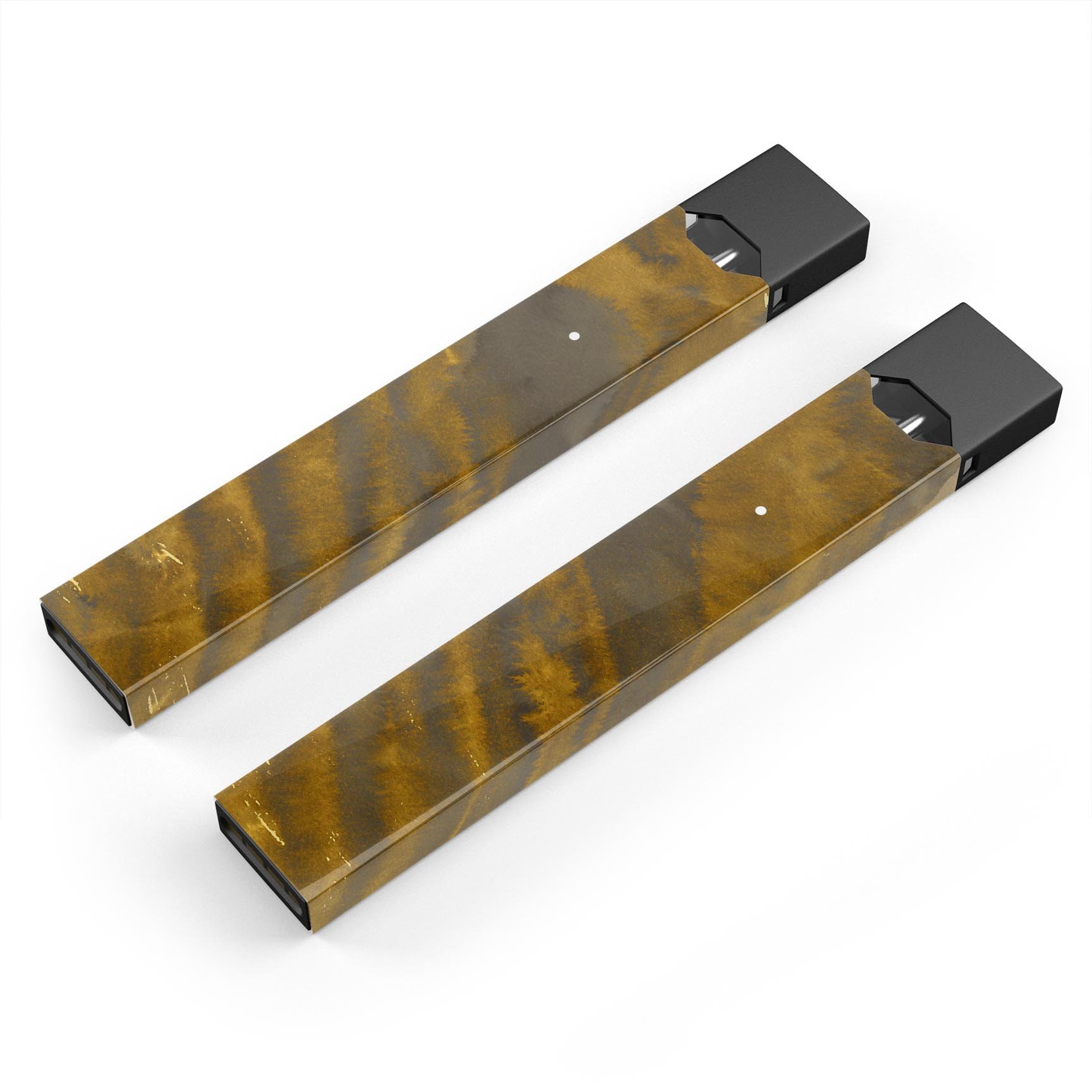 Slanted Golden Ridges premium decal skin-wrap sticker for JUUL vaping device, showcasing a stylish golden design.