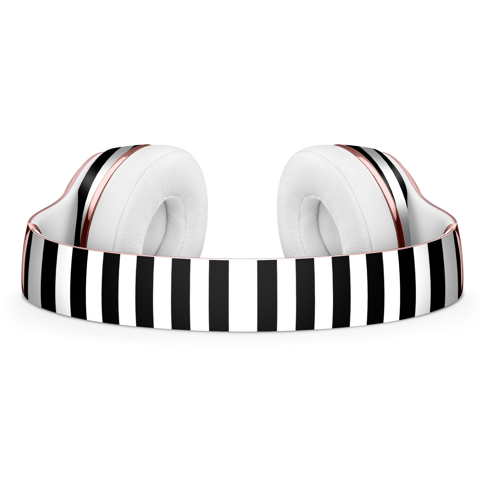 Slate Black Bold Horizontal Lines Full-Body Skin Kit for Beats by Dre Solo 3 Wireless Headphones, showcasing a sleek design and premium vinyl material.