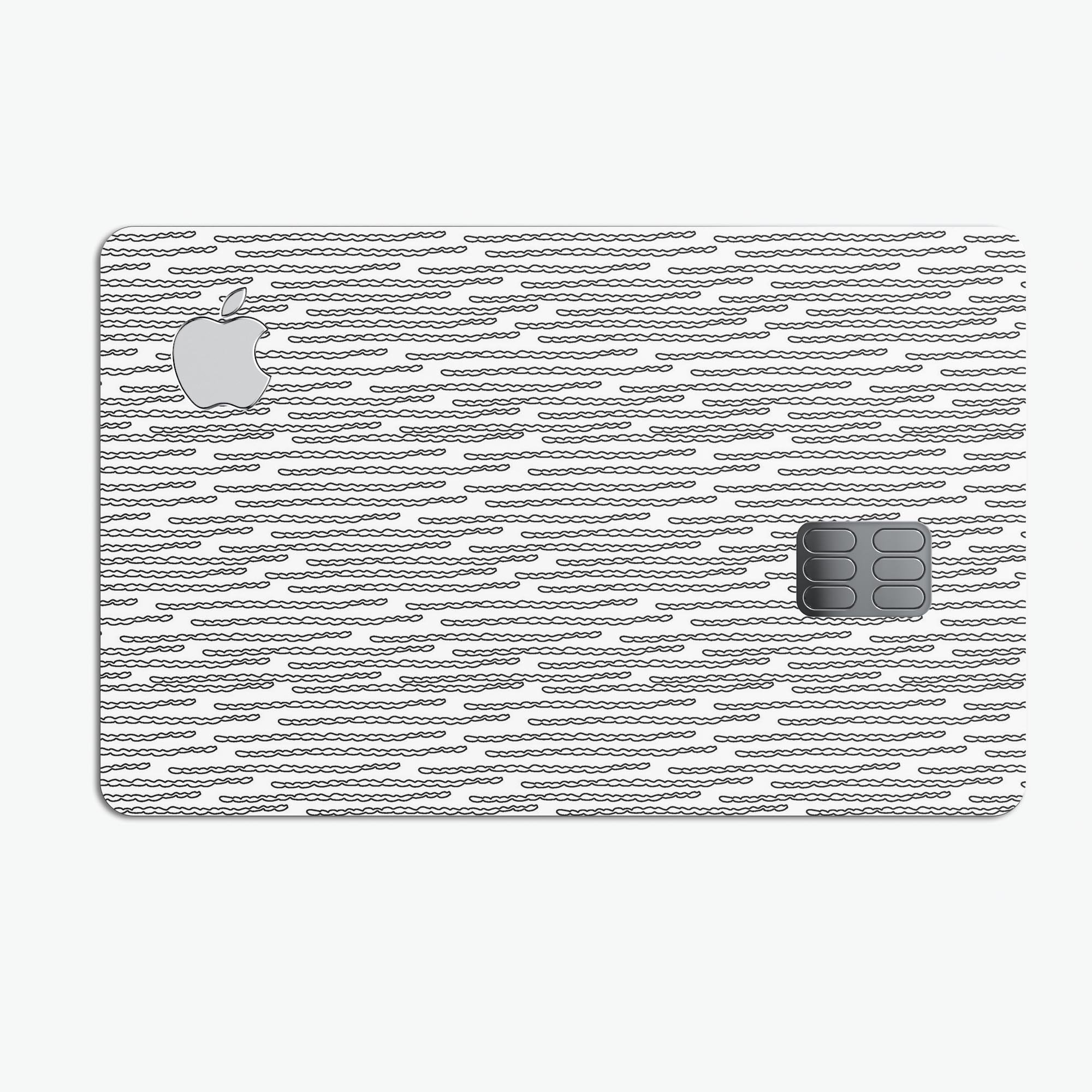 Slate Black Forms Under Microscope Premium Protective Decal for Apple Card, showcasing its sleek design and high-quality finish.