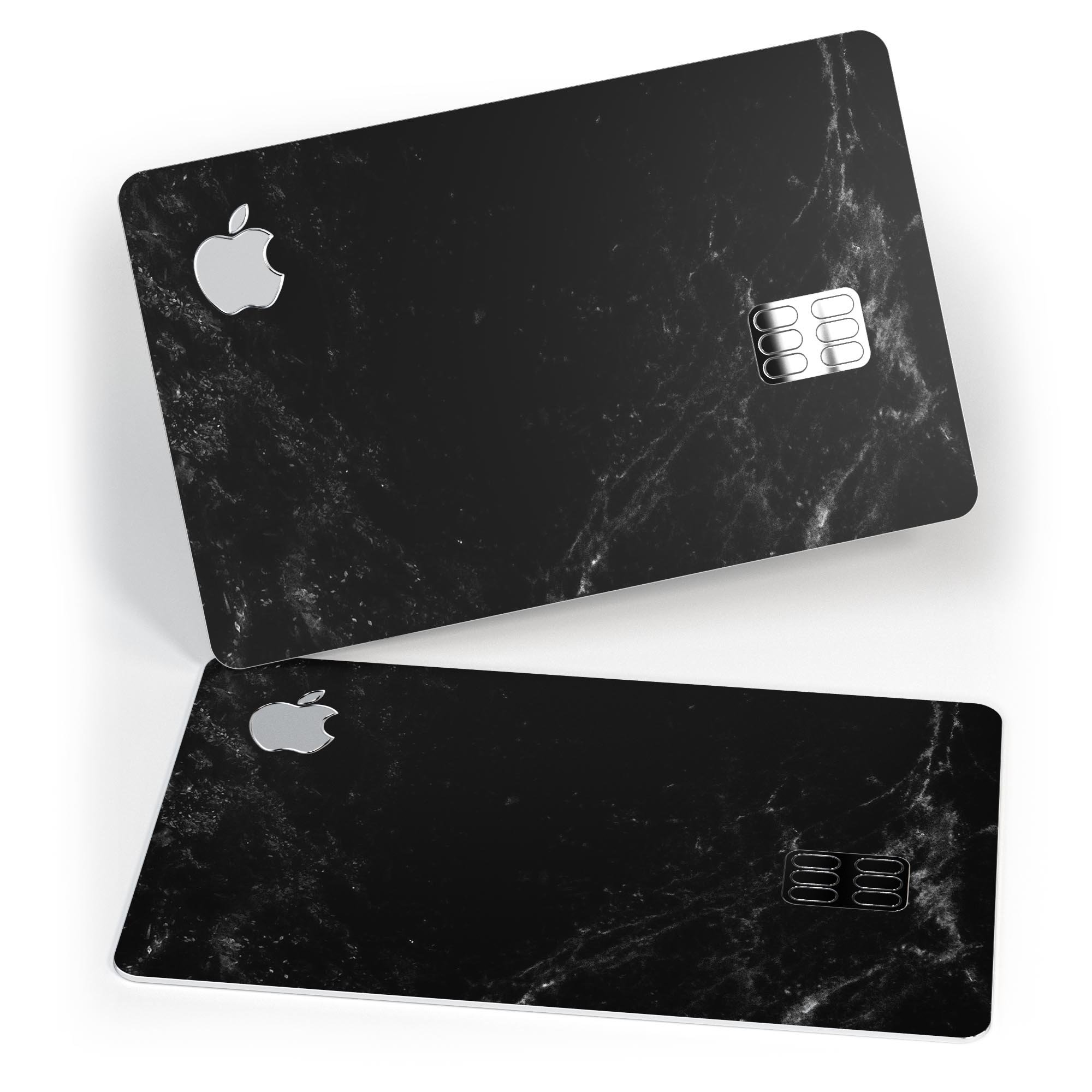 Slate Black Marble Surface decal skin for Apple Card, showcasing a premium protective design with a marble finish.