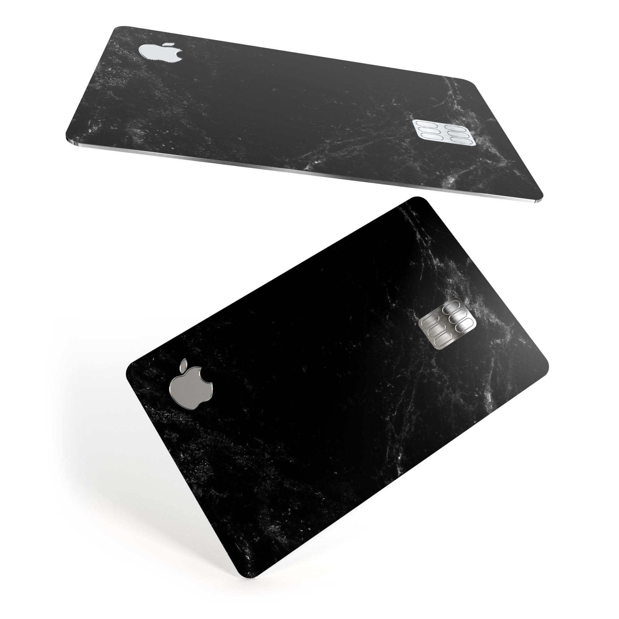 Slate Black Marble Surface decal skin for Apple Card, showcasing a premium protective design with a marble finish.