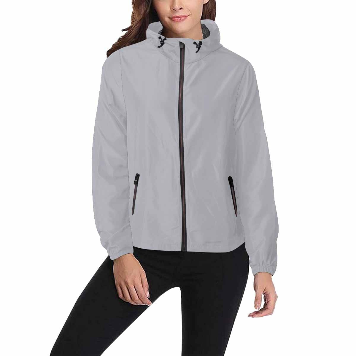 Slate Gray Hooded Windbreaker Jacket for men and women, featuring a stylish design with adjustable hood and zippered pockets.