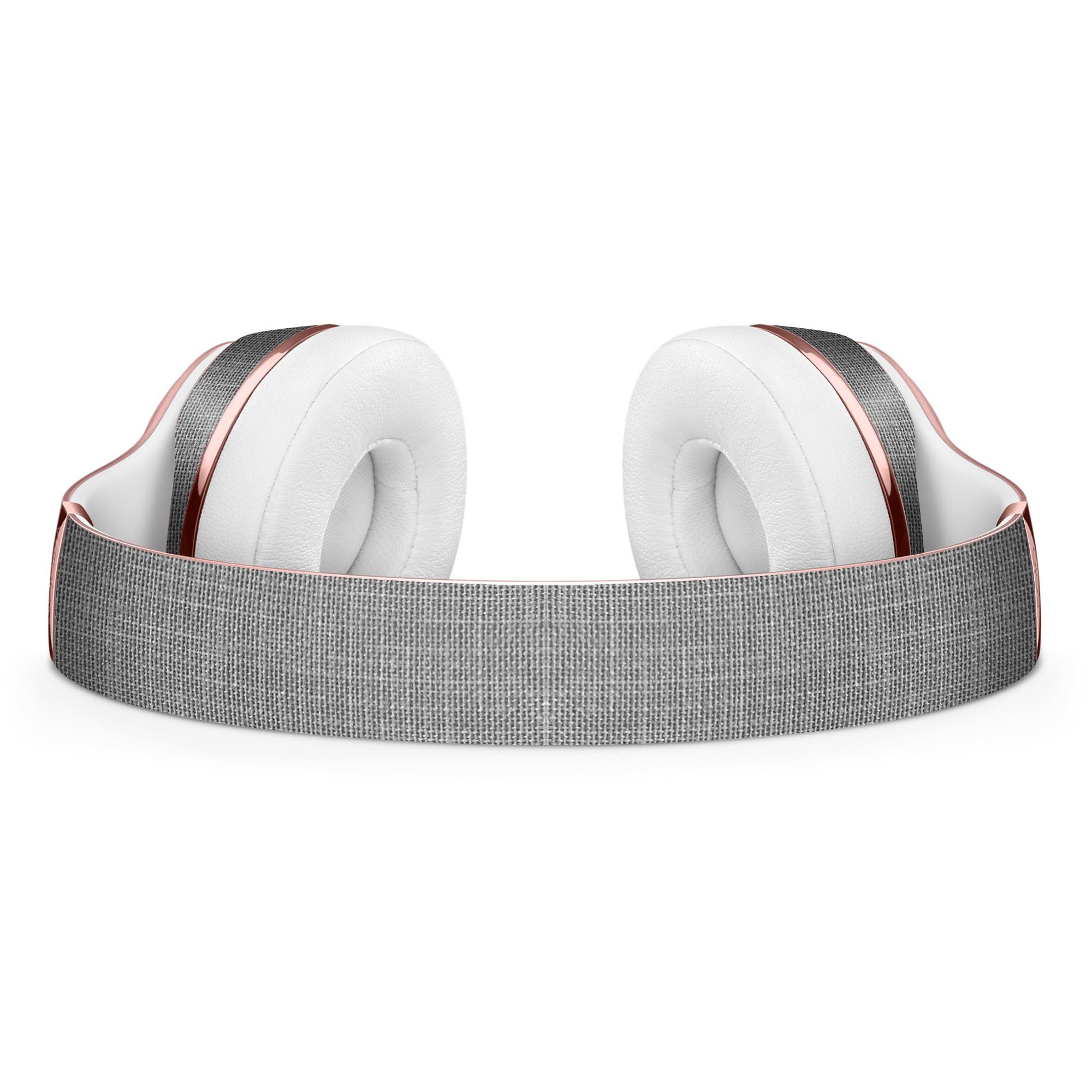 Slate Gray Scratched Fabric Skin Kit for Beats by Dre Solo 3 Wireless Headphones, showcasing a stylish design and premium vinyl material.