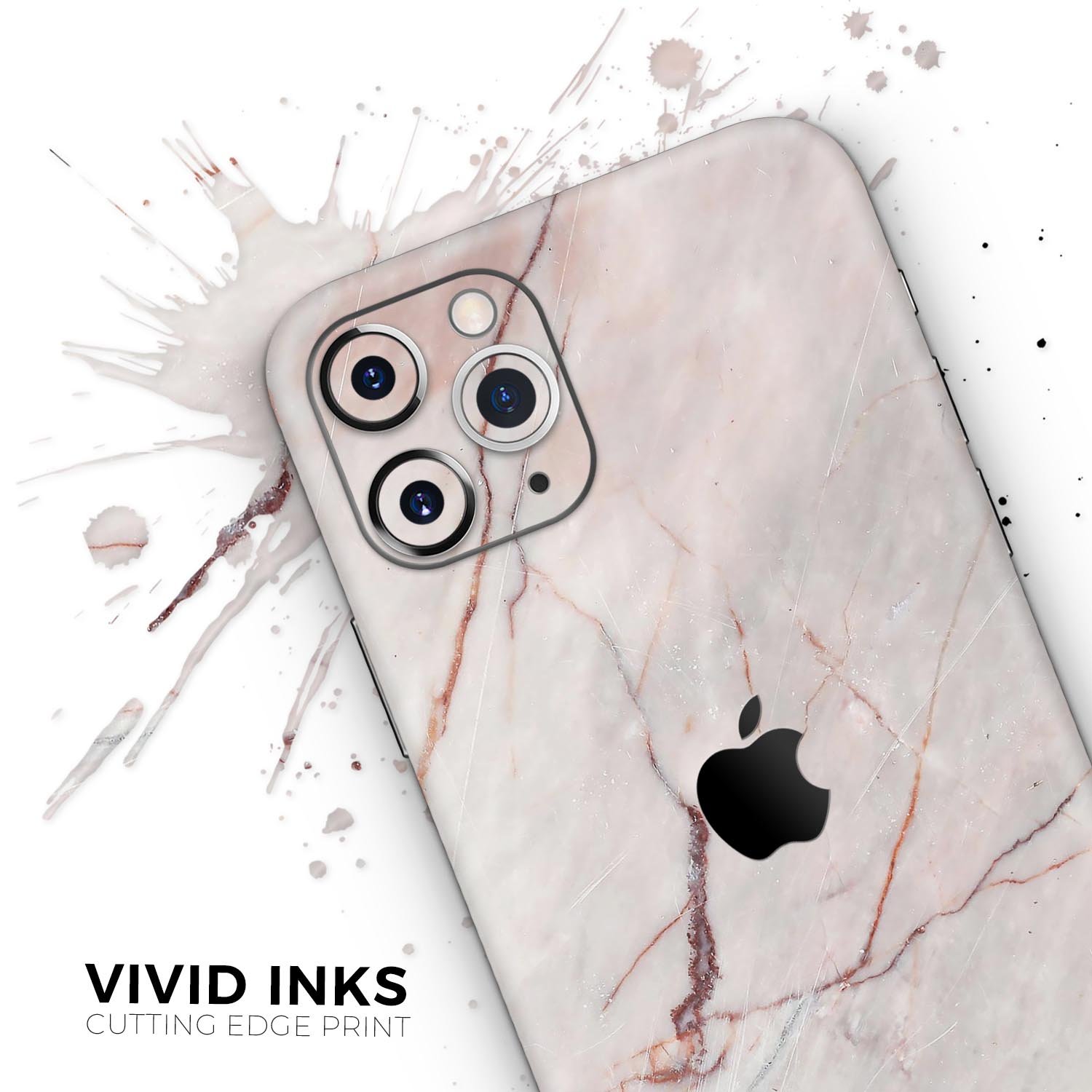 Slate Marble Surface V11 Skin-Kit for Apple iPhone, showcasing a stylish marble design on a sleek device.