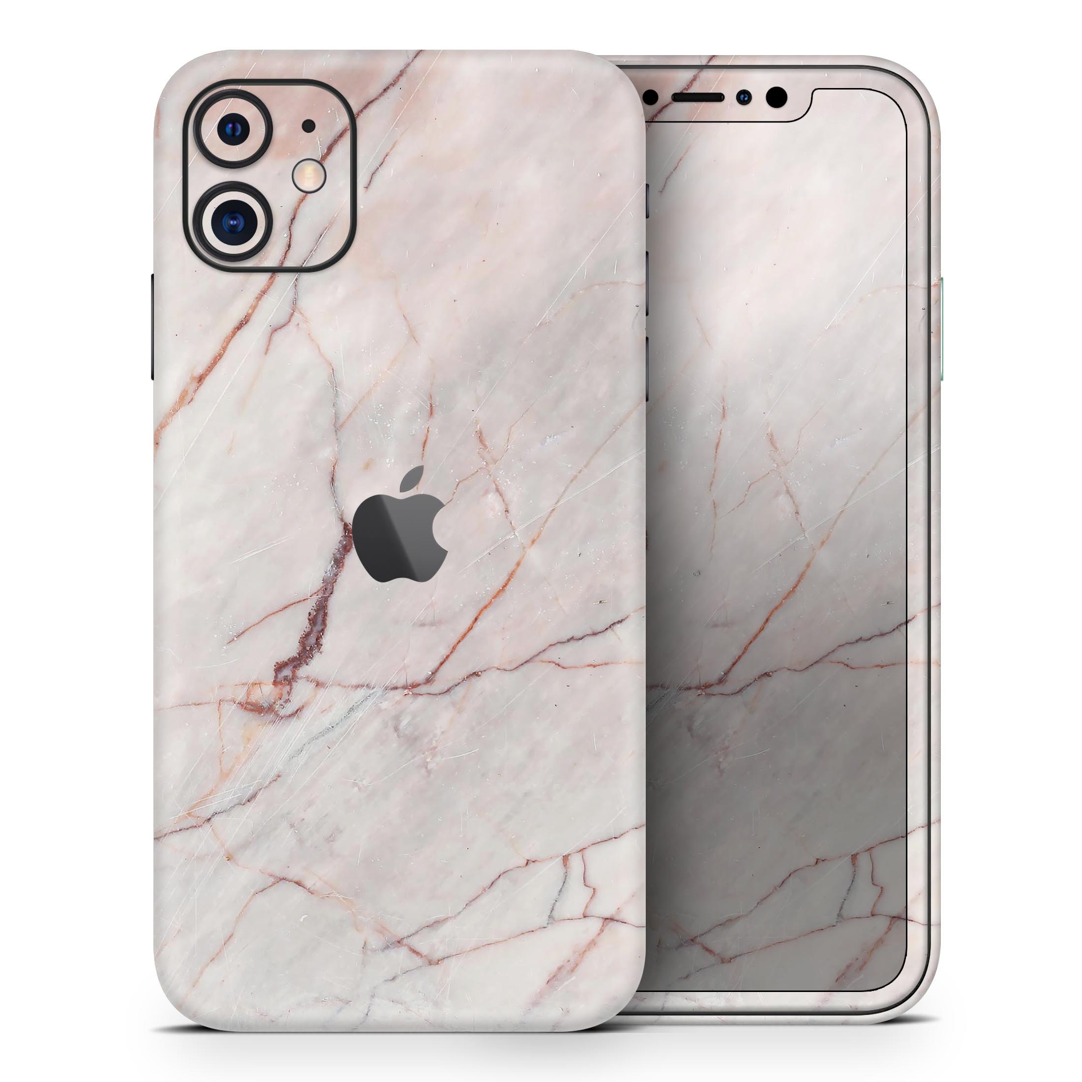 Slate Marble Surface V11 Skin-Kit for Apple iPhone, showcasing a stylish marble design on a sleek device.