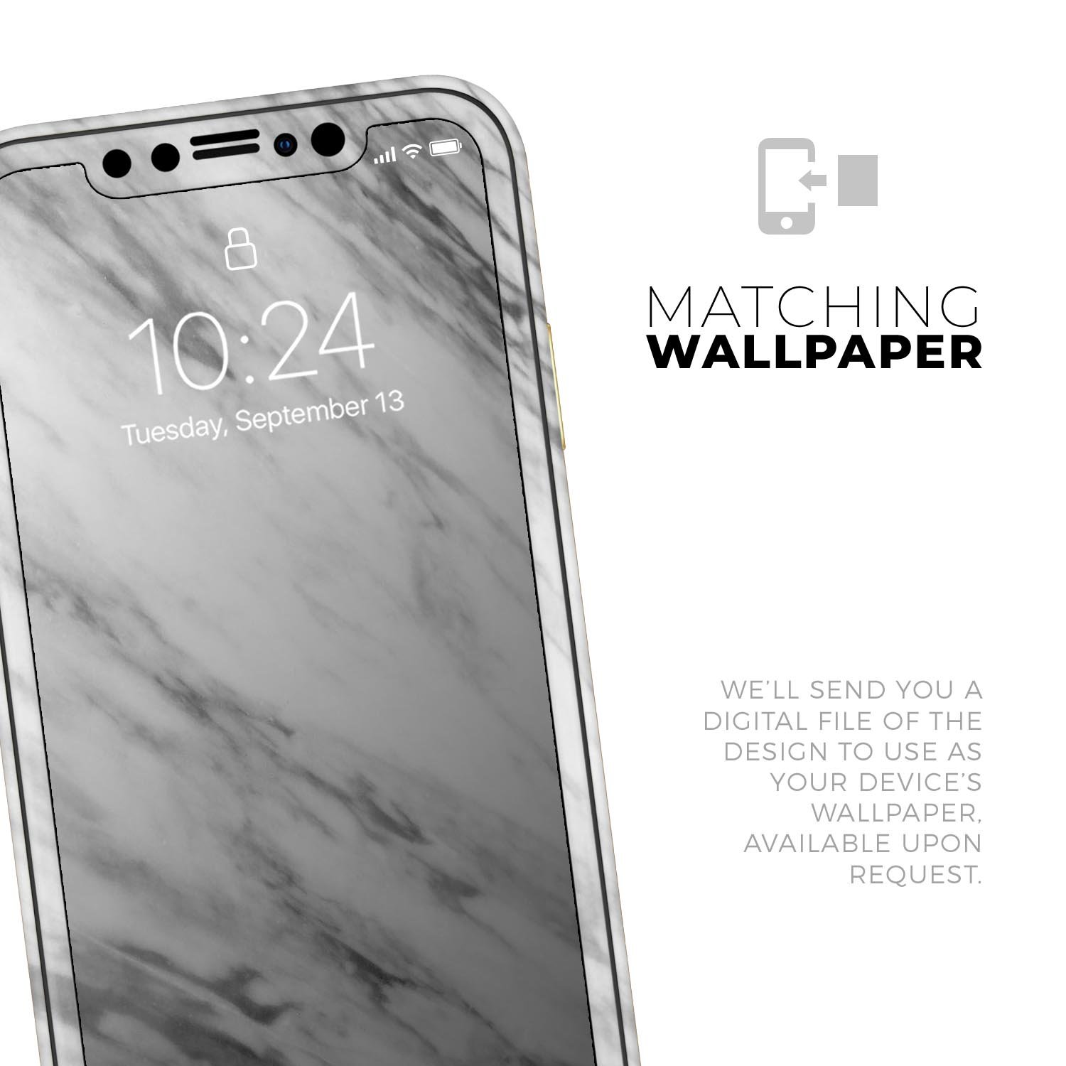 Slate Marble Surface V10 Skin-Kit for Apple iPhone, showcasing a stylish marble design with a premium vinyl finish.