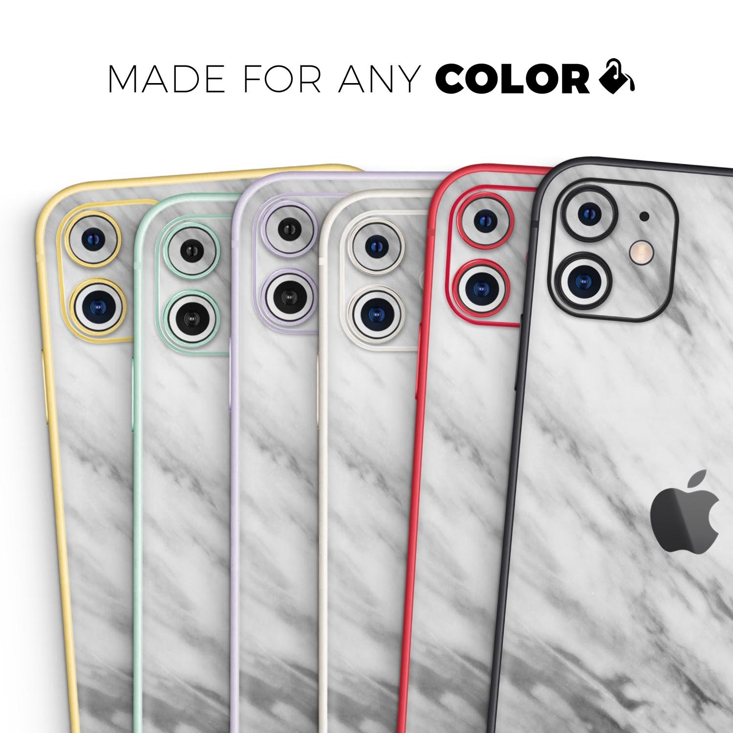 Slate Marble Surface V10 Skin-Kit for Apple iPhone, showcasing a stylish marble design with a premium vinyl finish.