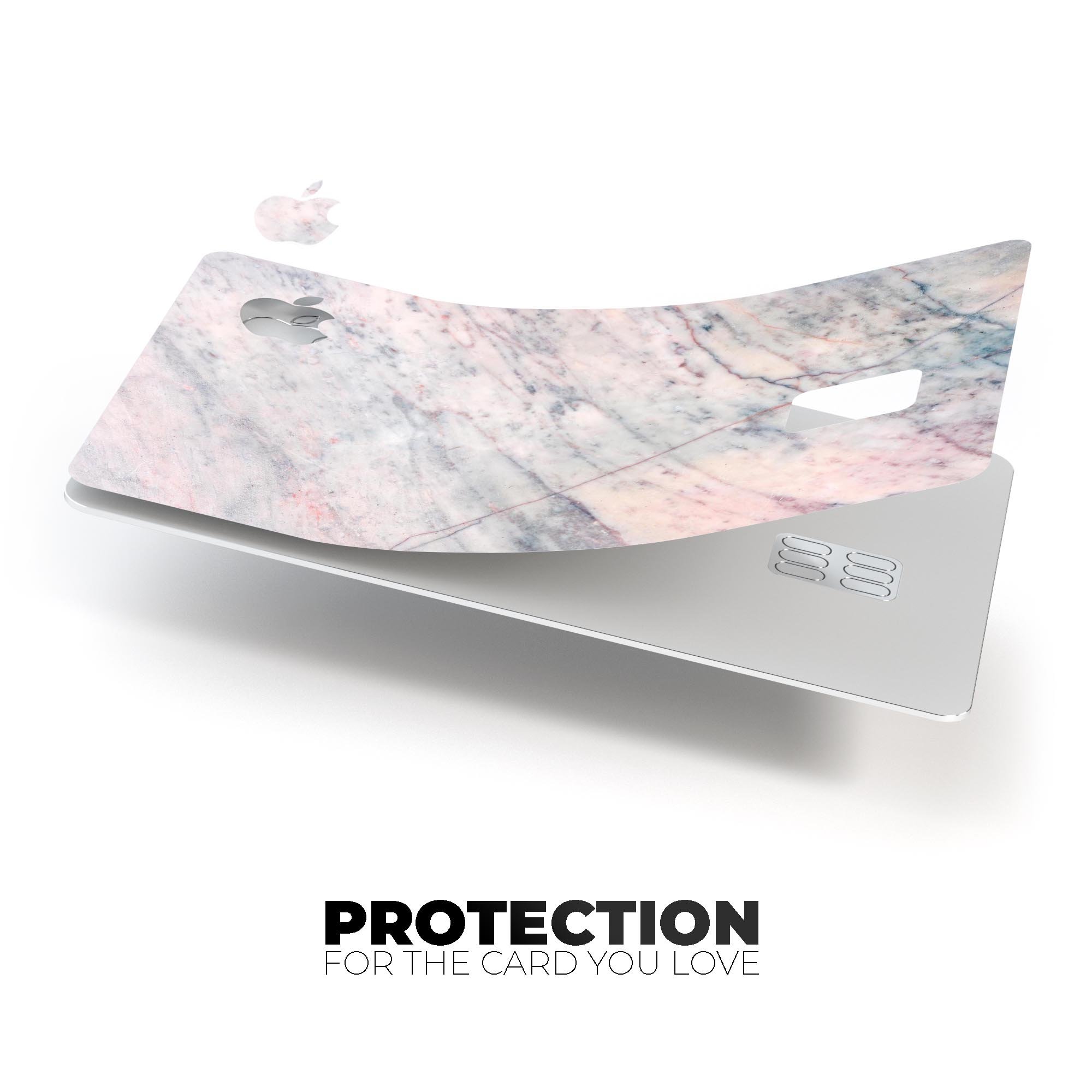 Slate Marble Surface V12 decal skin for Apple Card, showcasing premium vinyl design and protective features.