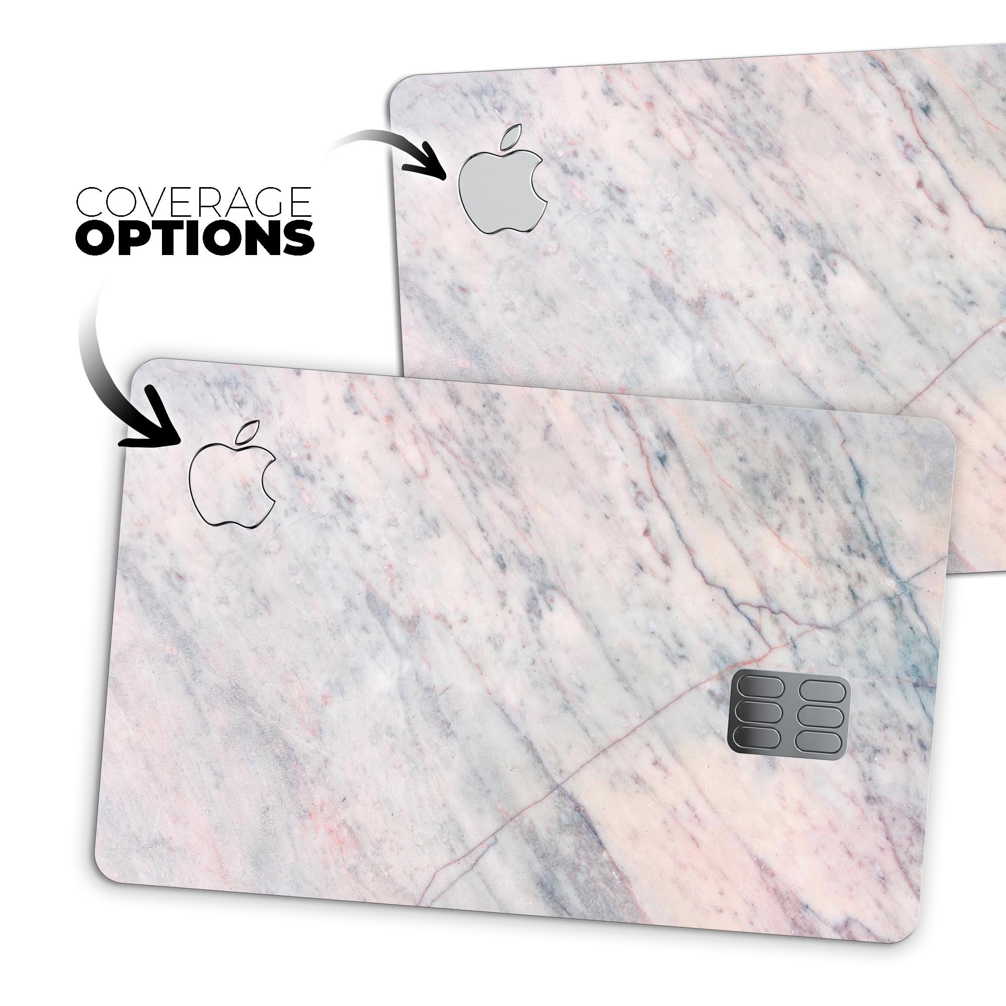 Slate Marble Surface V12 decal skin for Apple Card, showcasing premium vinyl design and protective features.