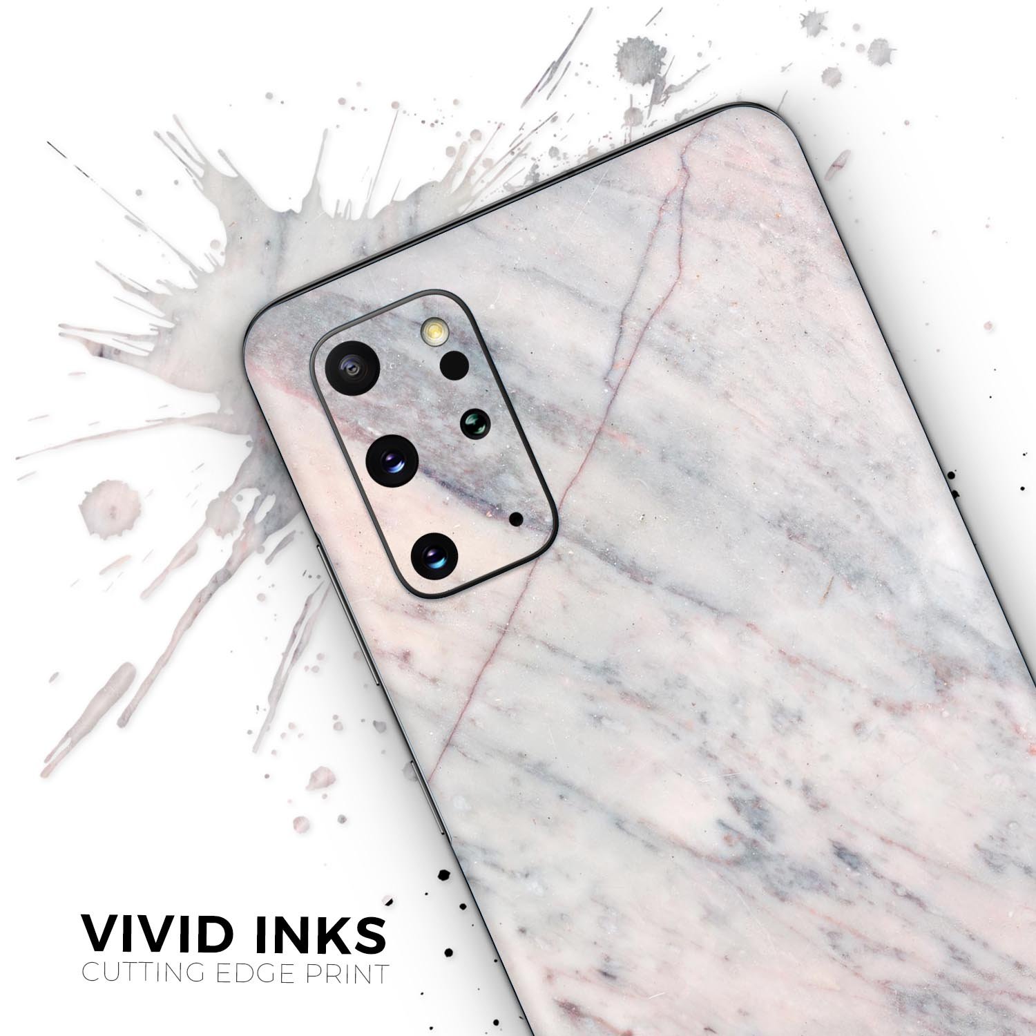 Slate Marble Surface V12 Skin-Kit for Samsung Galaxy S-Series, showcasing a stylish marble design on a sleek device.