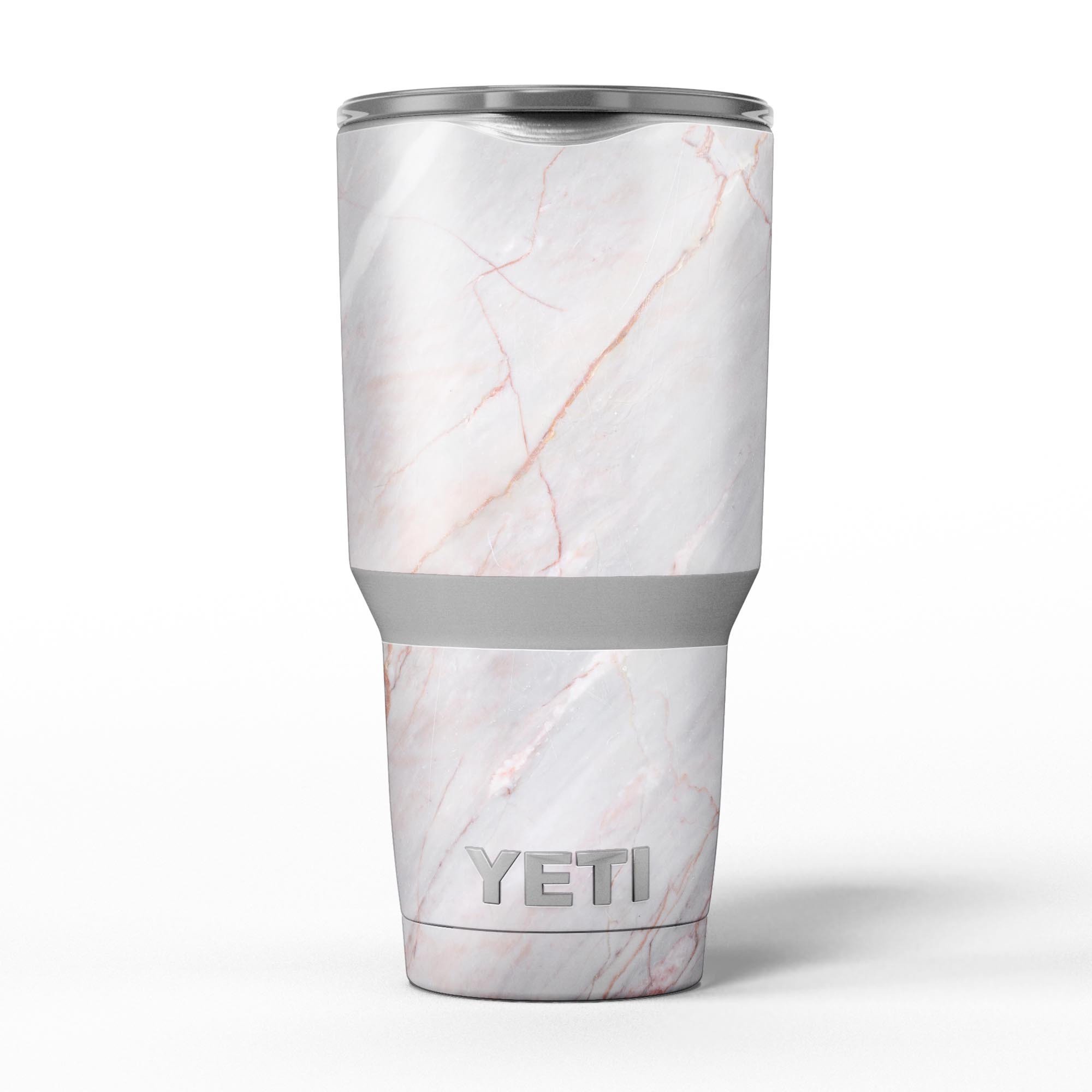 Slate Marble Surface V14 skin decal vinyl wrap kit for Yeti Coolers, showcasing a stylish marble design.