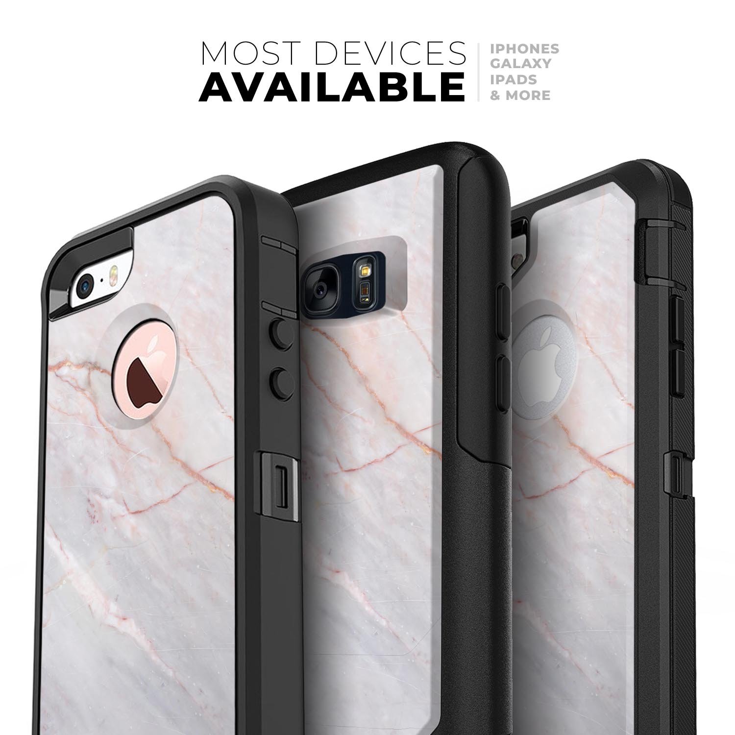 Slate Marble Surface V14 Skin Kit designed for iPhone OtterBox Cases, showcasing a stylish marble pattern.