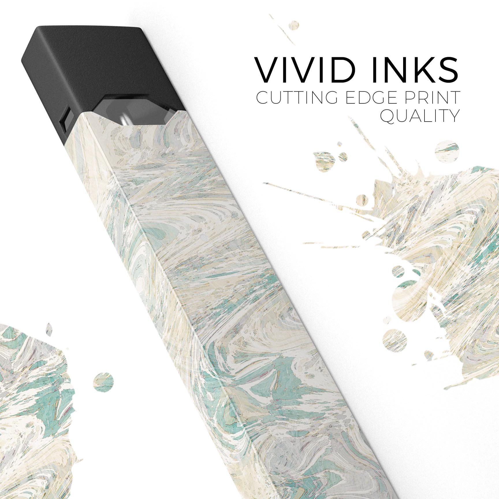 Slate Marble Surface V25 skin-wrap sticker designed for JUUL vaping device, showcasing a stylish marble pattern.