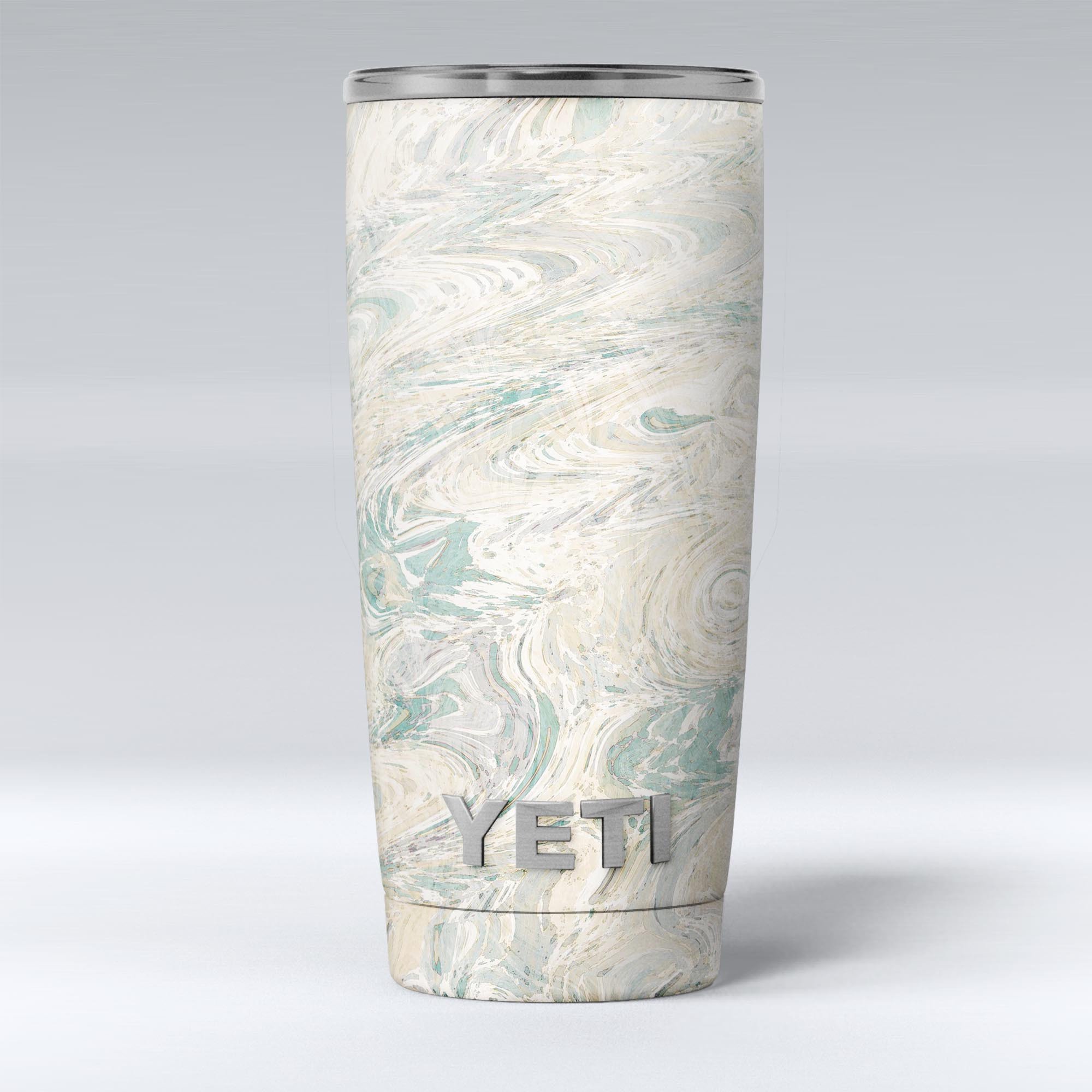 Slate Marble Surface V25 skin decal vinyl wrap kit for Yeti Cooler, showcasing a stylish marble design and premium quality.