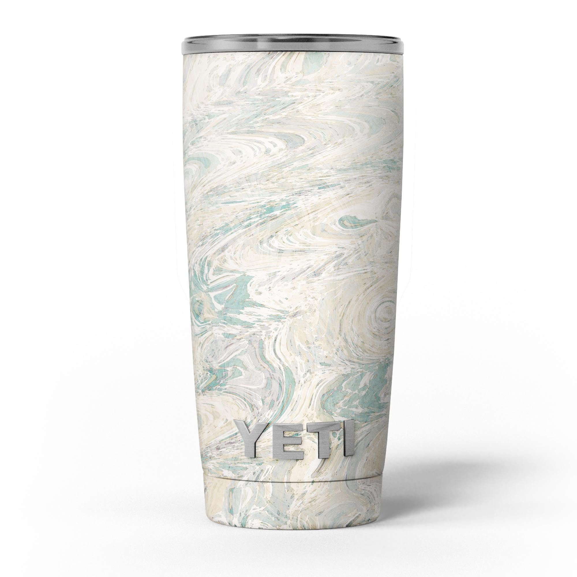 Slate Marble Surface V25 skin decal vinyl wrap kit for Yeti Cooler, showcasing a stylish marble design and premium quality.