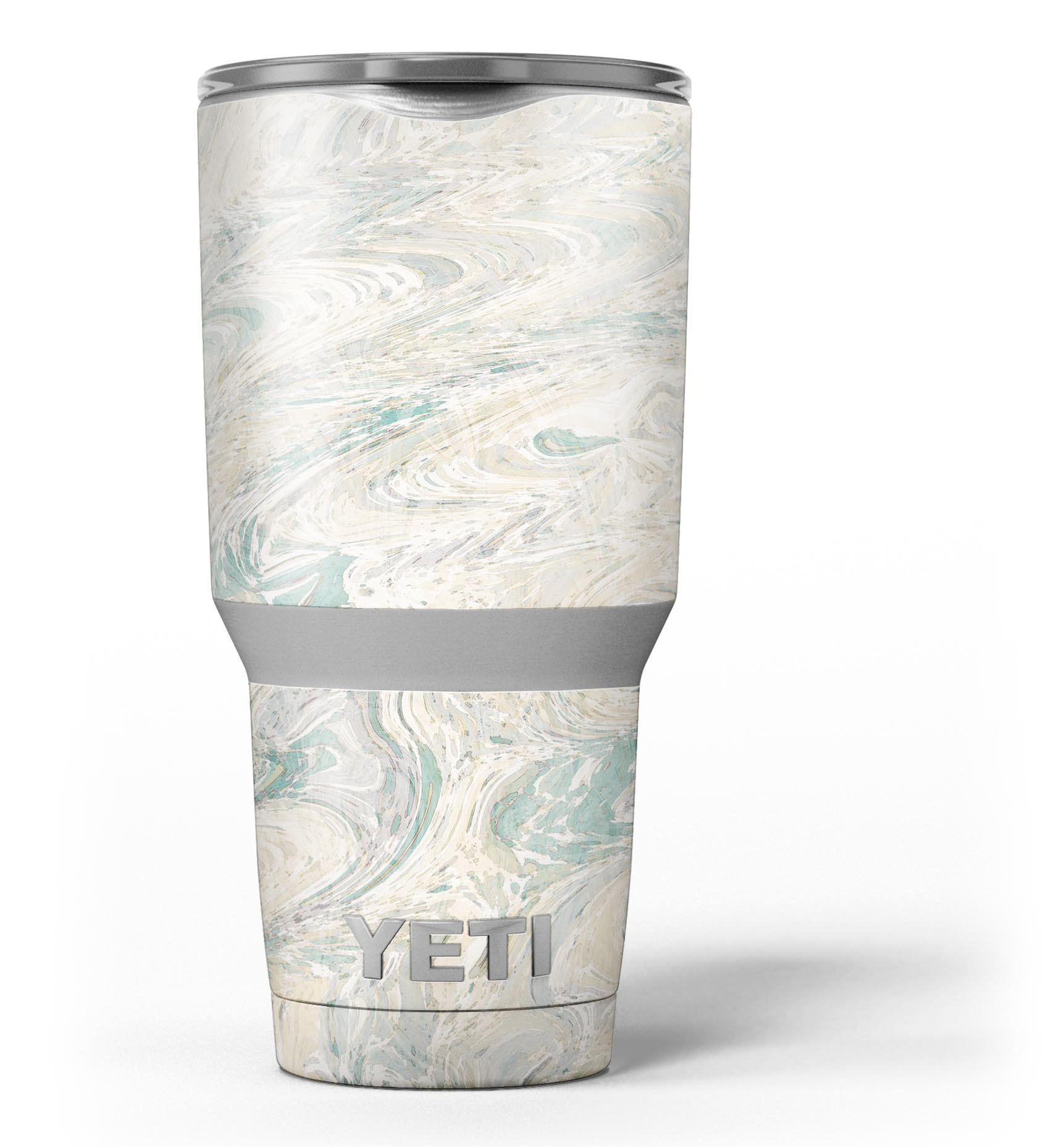 Slate Marble Surface V25 skin decal vinyl wrap kit for Yeti Cooler, showcasing a stylish marble design and premium quality.