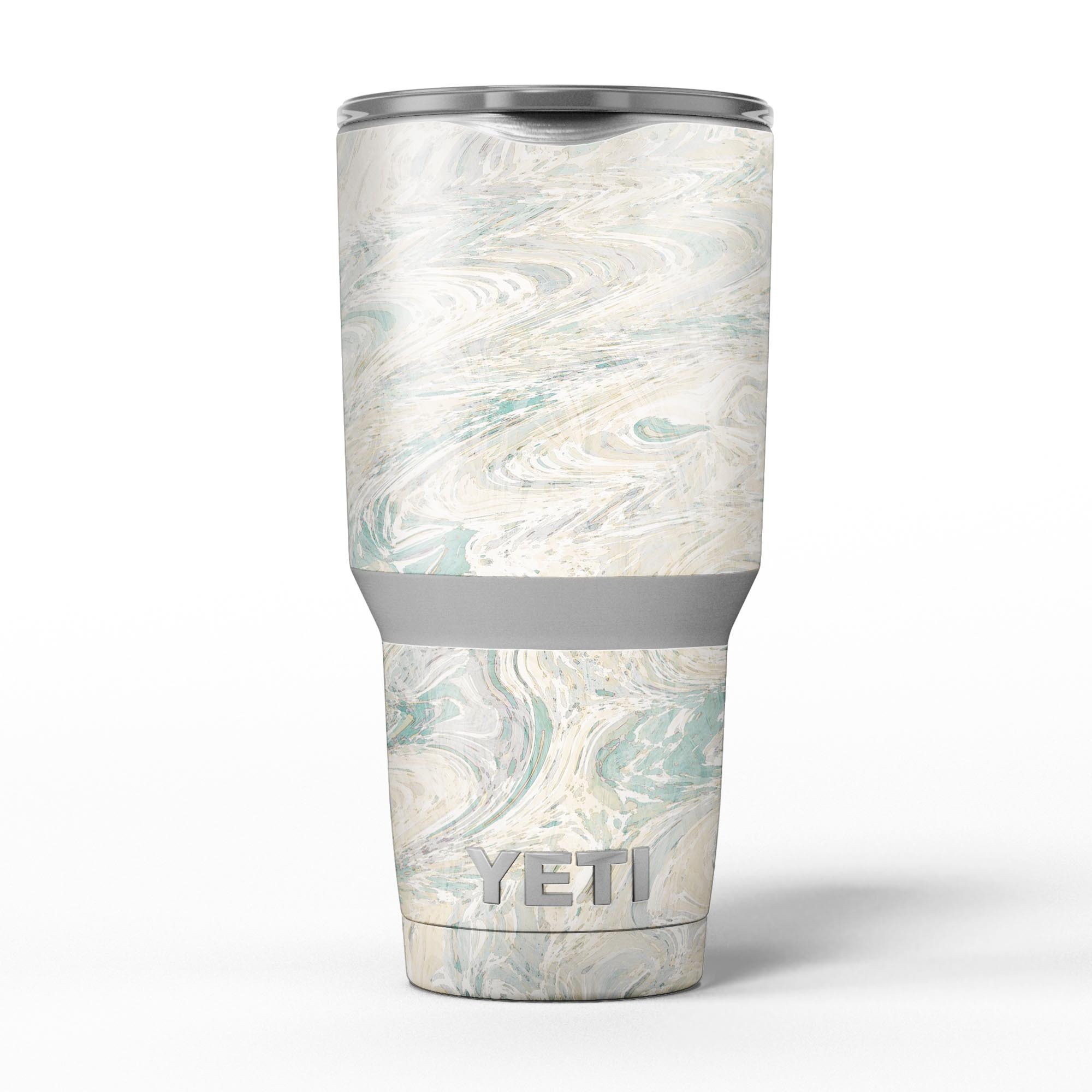 Slate Marble Surface V25 skin decal vinyl wrap kit for Yeti Cooler, showcasing a stylish marble design and premium quality.