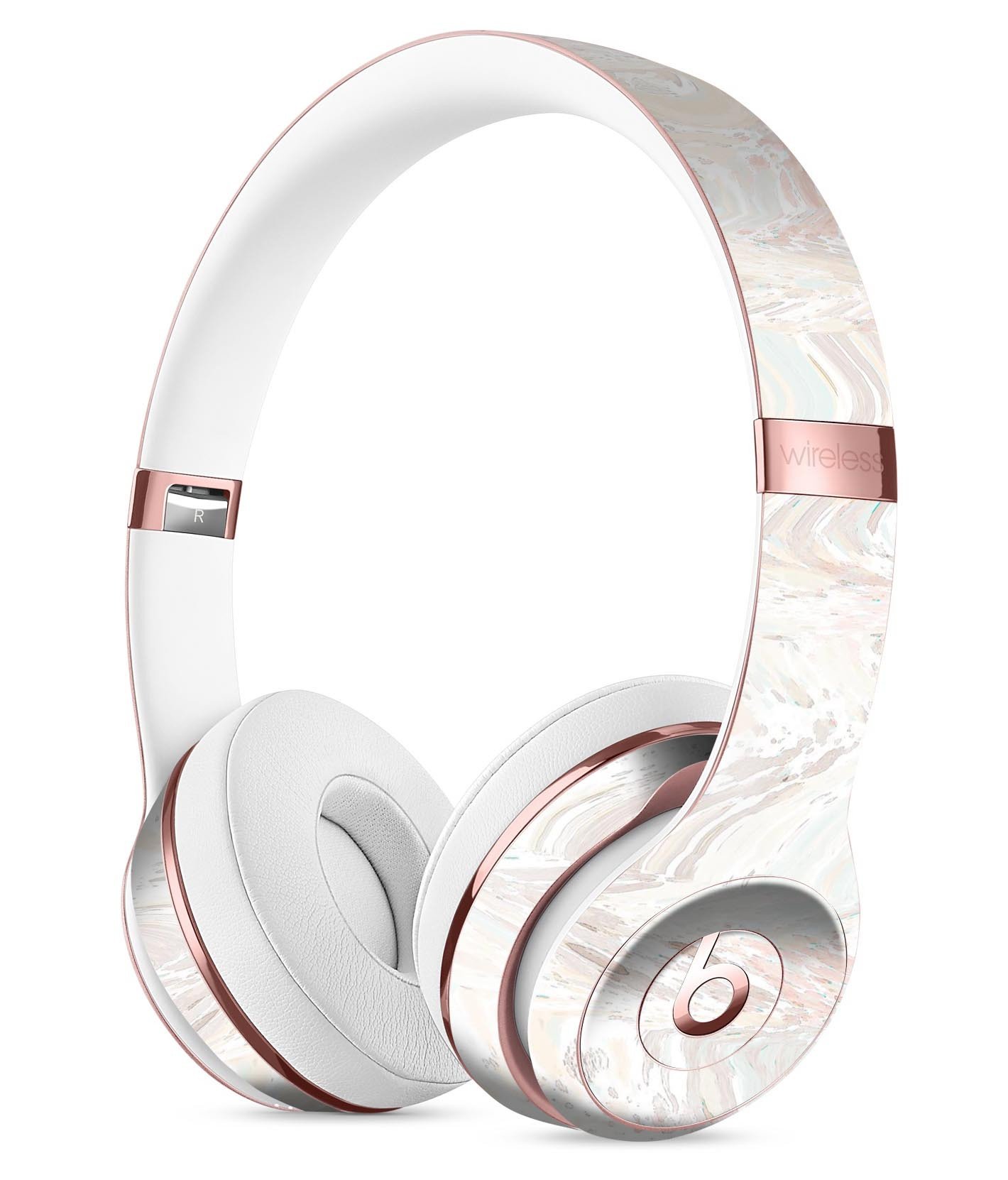 Slate Marble Surface V26 Full-Body Skin Kit for Beats by Dre Solo 3 Wireless Headphones, showcasing a stylish marble design.