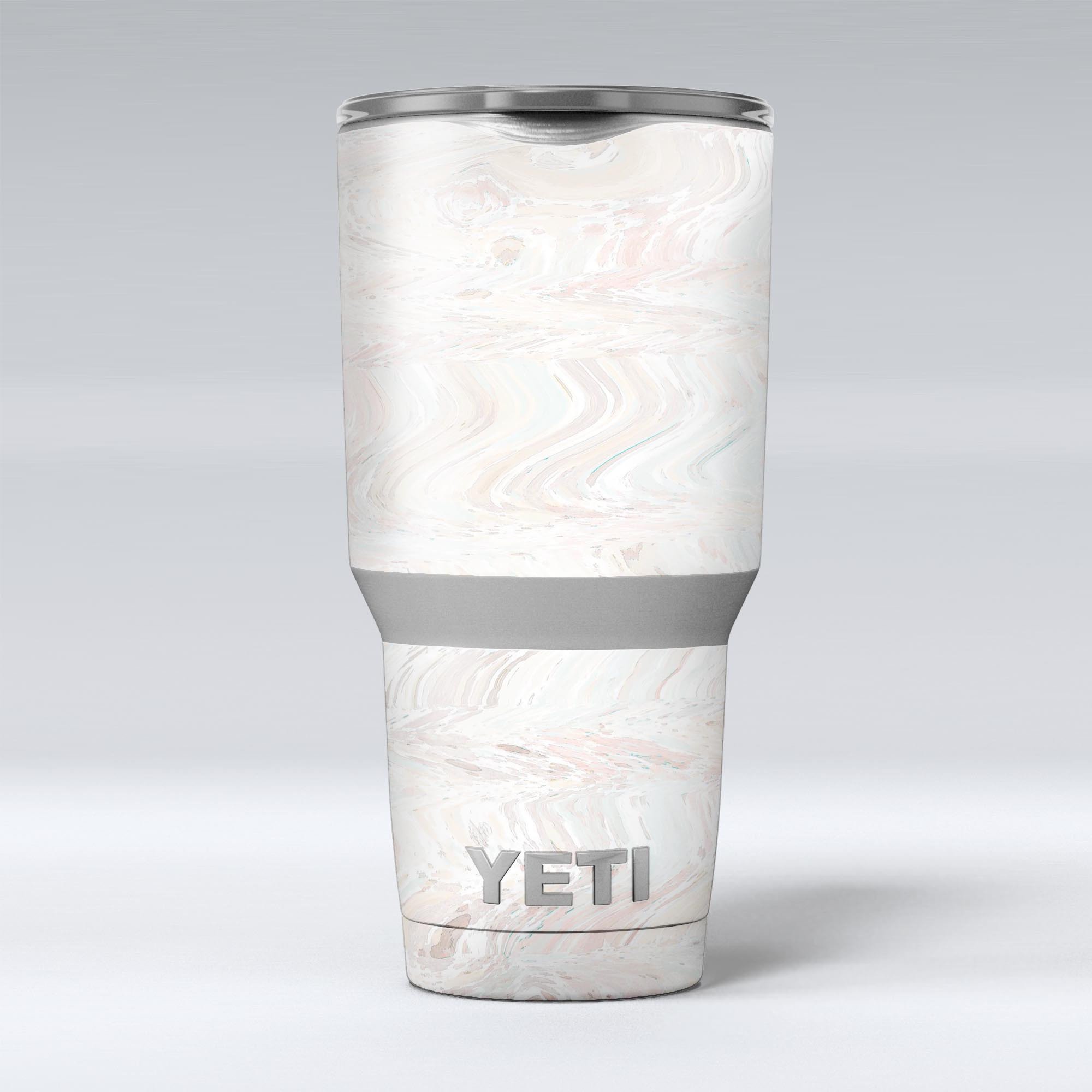 Slate Marble Surface V26 skin decal vinyl wrap kit for Yeti Coolers, showcasing a stylish marble design.